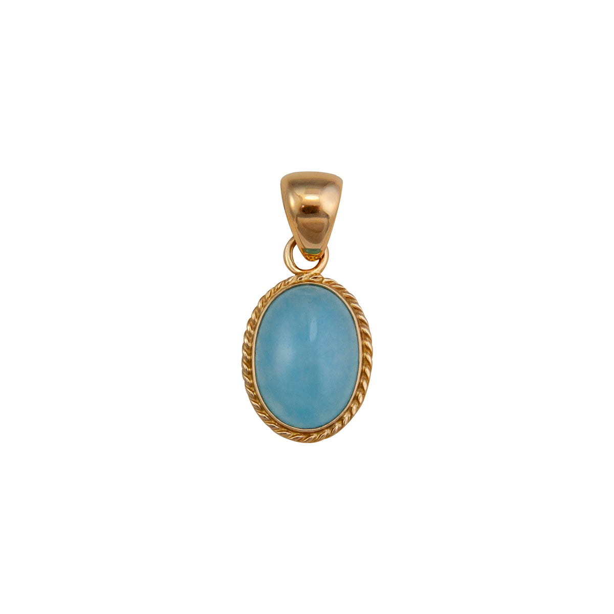 Alchemia Blue Quartz Oval Rope Pendant | Charles Albert Jewelry
