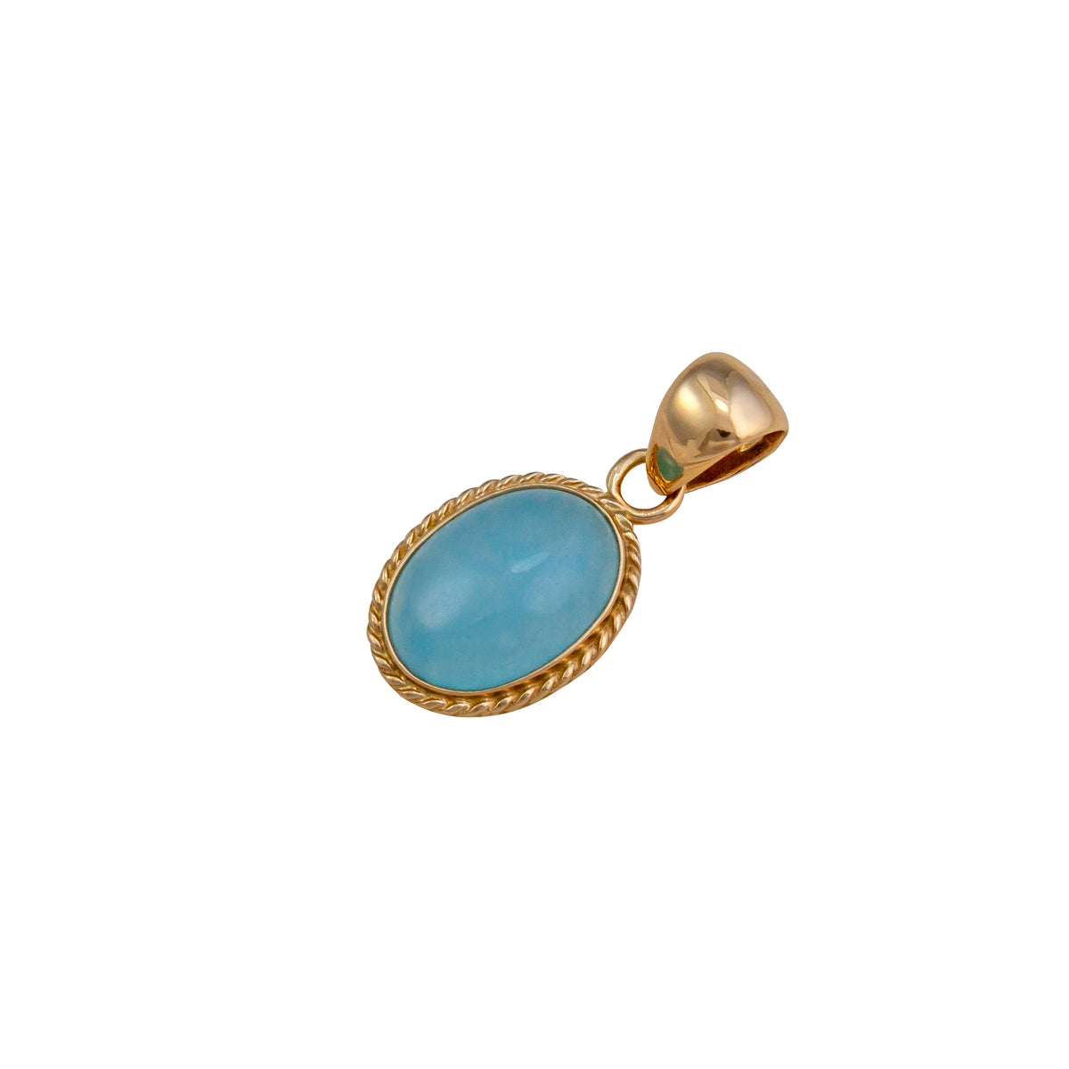 Alchemia Blue Quartz Oval Rope Pendant | Charles Albert Jewelry