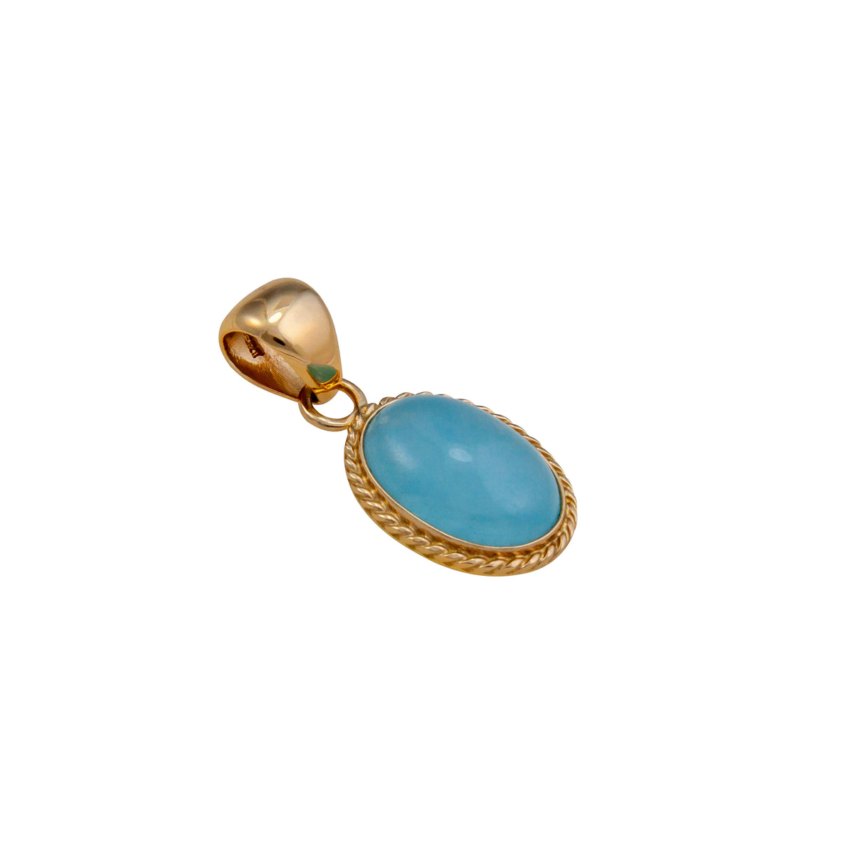 Alchemia Blue Quartz Oval Rope Pendant | Charles Albert Jewelry