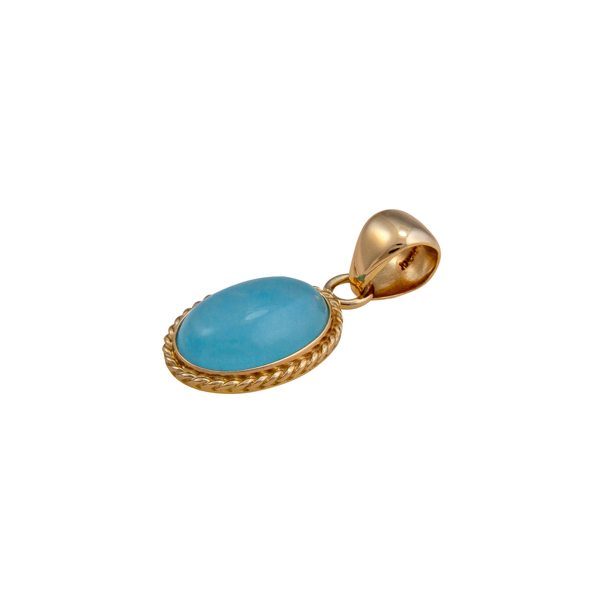 Alchemia Blue Quartz Oval Rope Pendant | Charles Albert Jewelry
