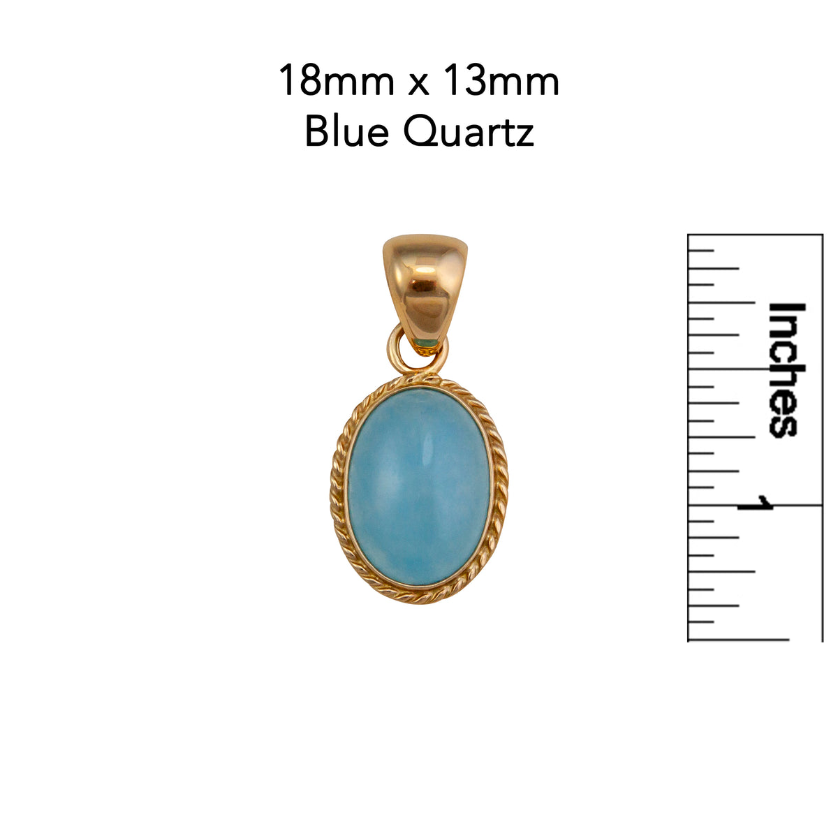Alchemia Blue Quartz Oval Rope Pendant | Charles Albert Jewelry