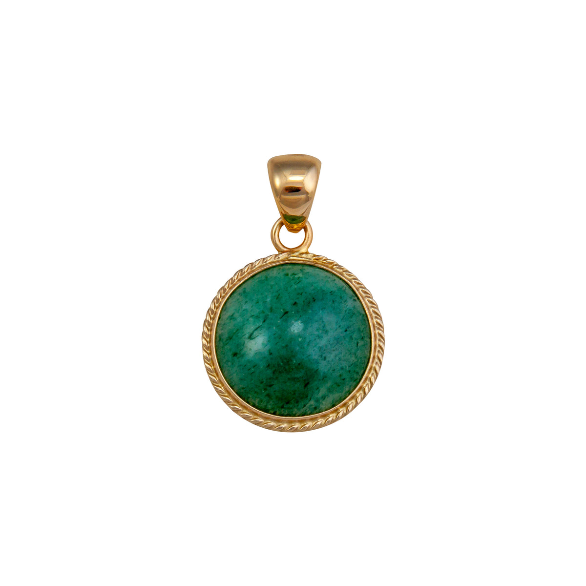 Alchemia Green Aventurine Round Rope Pendant | Charles Albert Jewelry