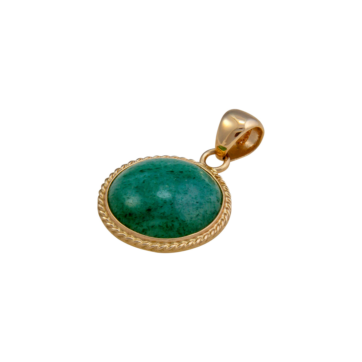 Alchemia Green Aventurine Round Rope Pendant | Charles Albert Jewelry