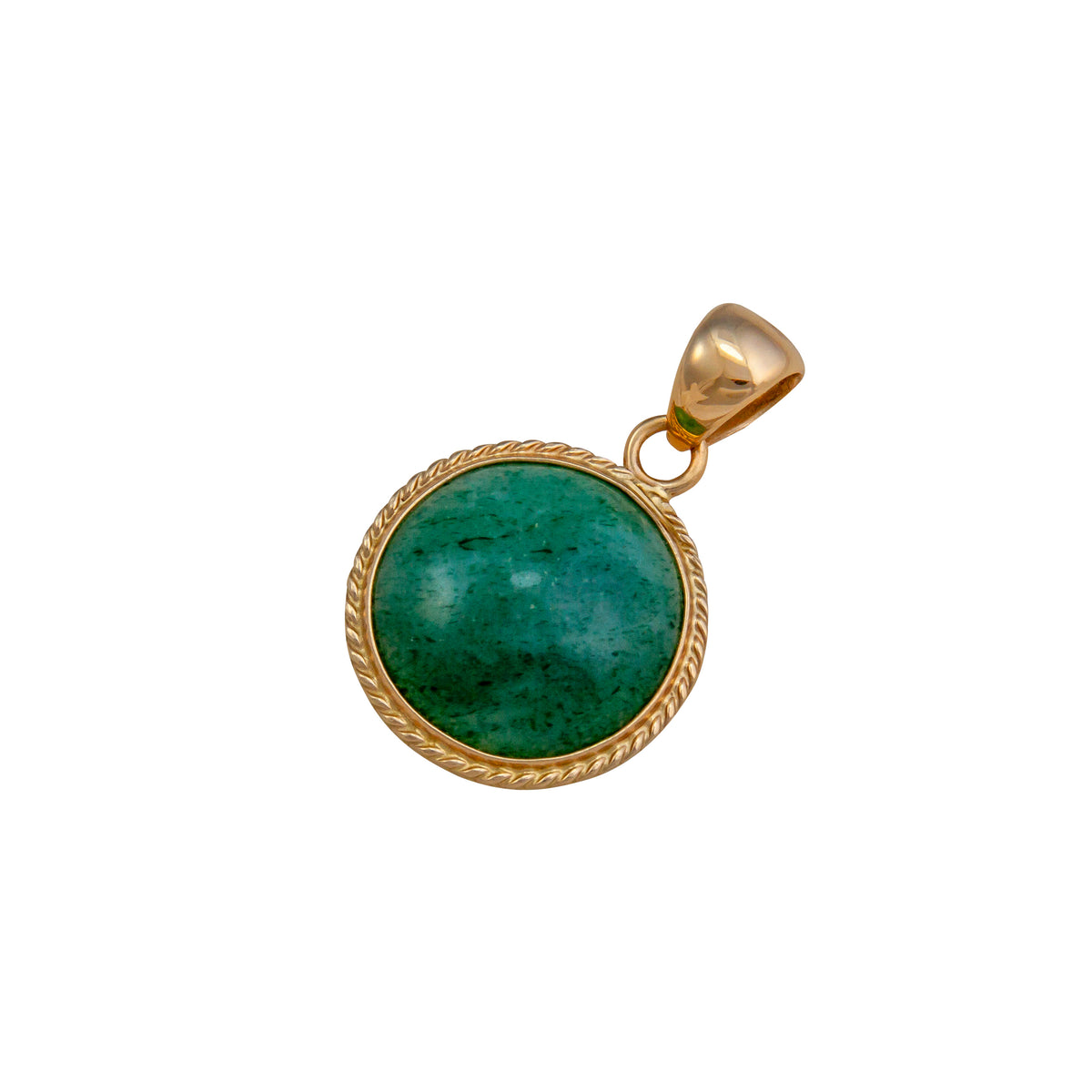 Alchemia Green Aventurine Round Rope Pendant | Charles Albert Jewelry