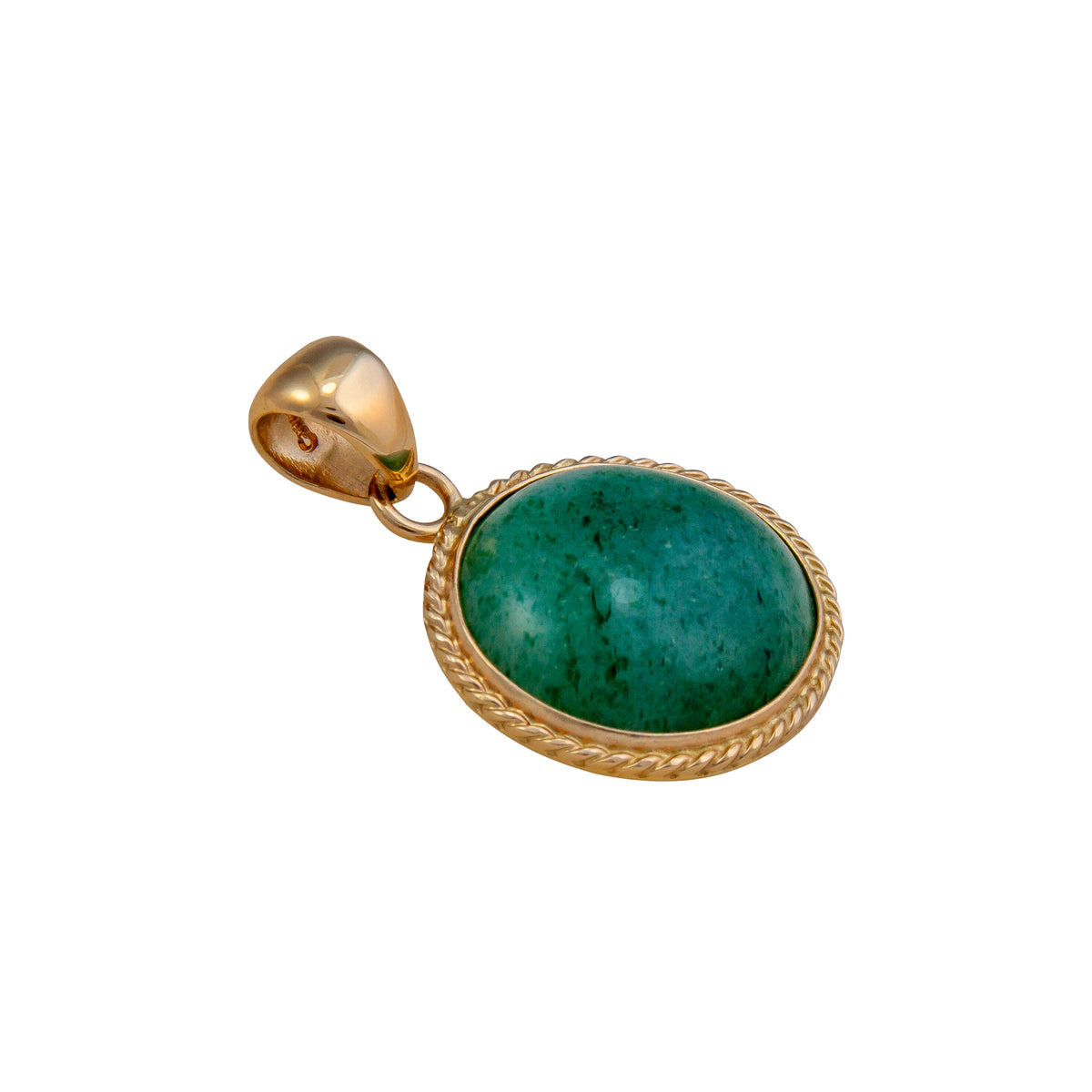 Alchemia Green Aventurine Round Rope Pendant | Charles Albert Jewelry