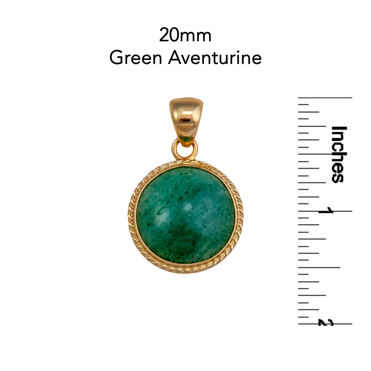Alchemia Green Aventurine Round Rope Pendant | Charles Albert Jewelry