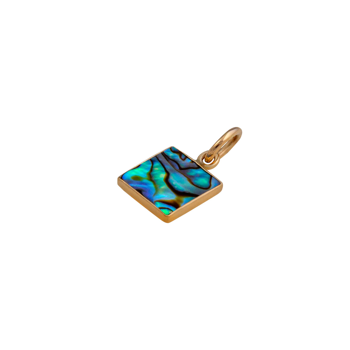 Alchemia Green Abalone Square Charm Pendant | Charles Albert Jewelry