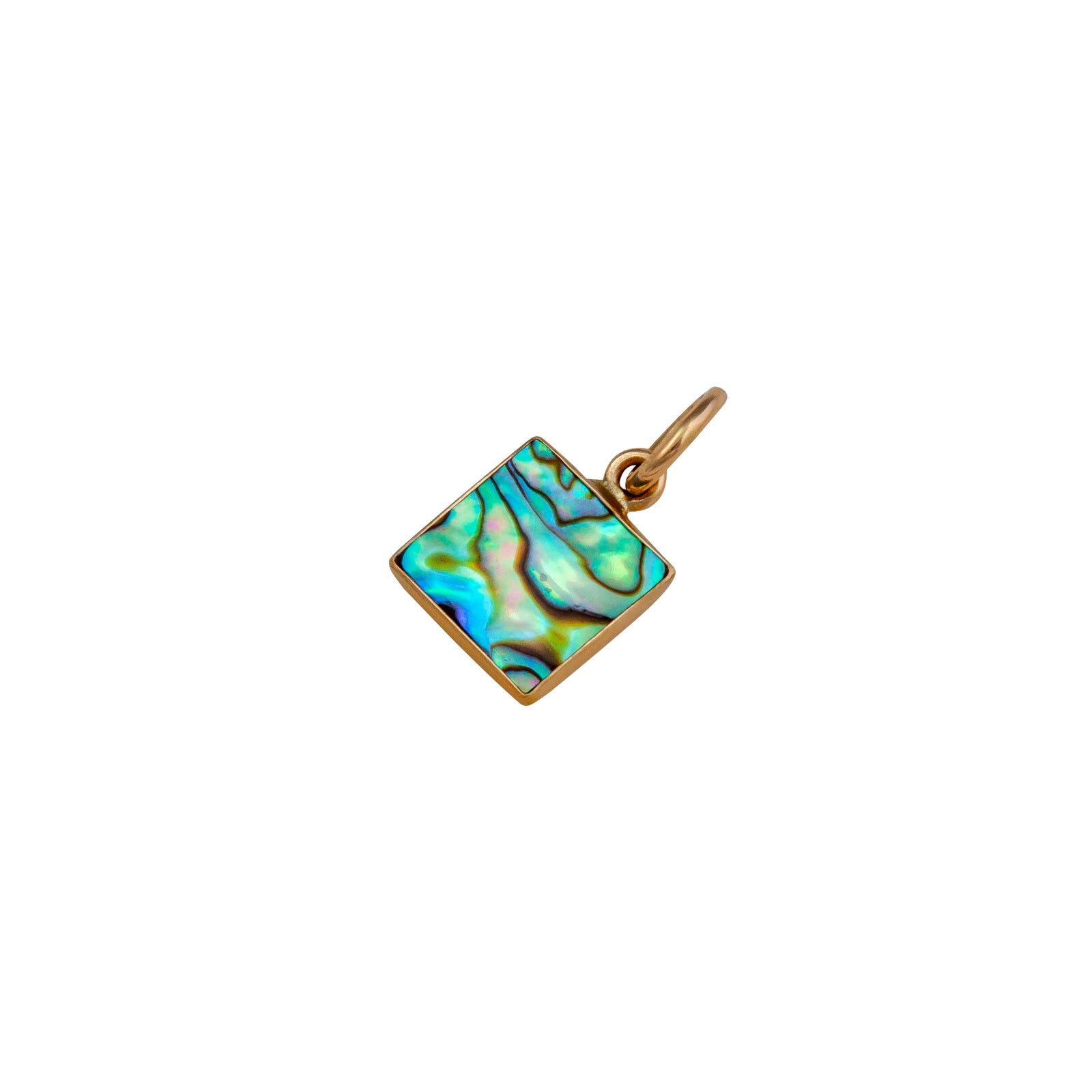 Alchemia Green Abalone Square Charm Pendant | Charles Albert Jewelry
