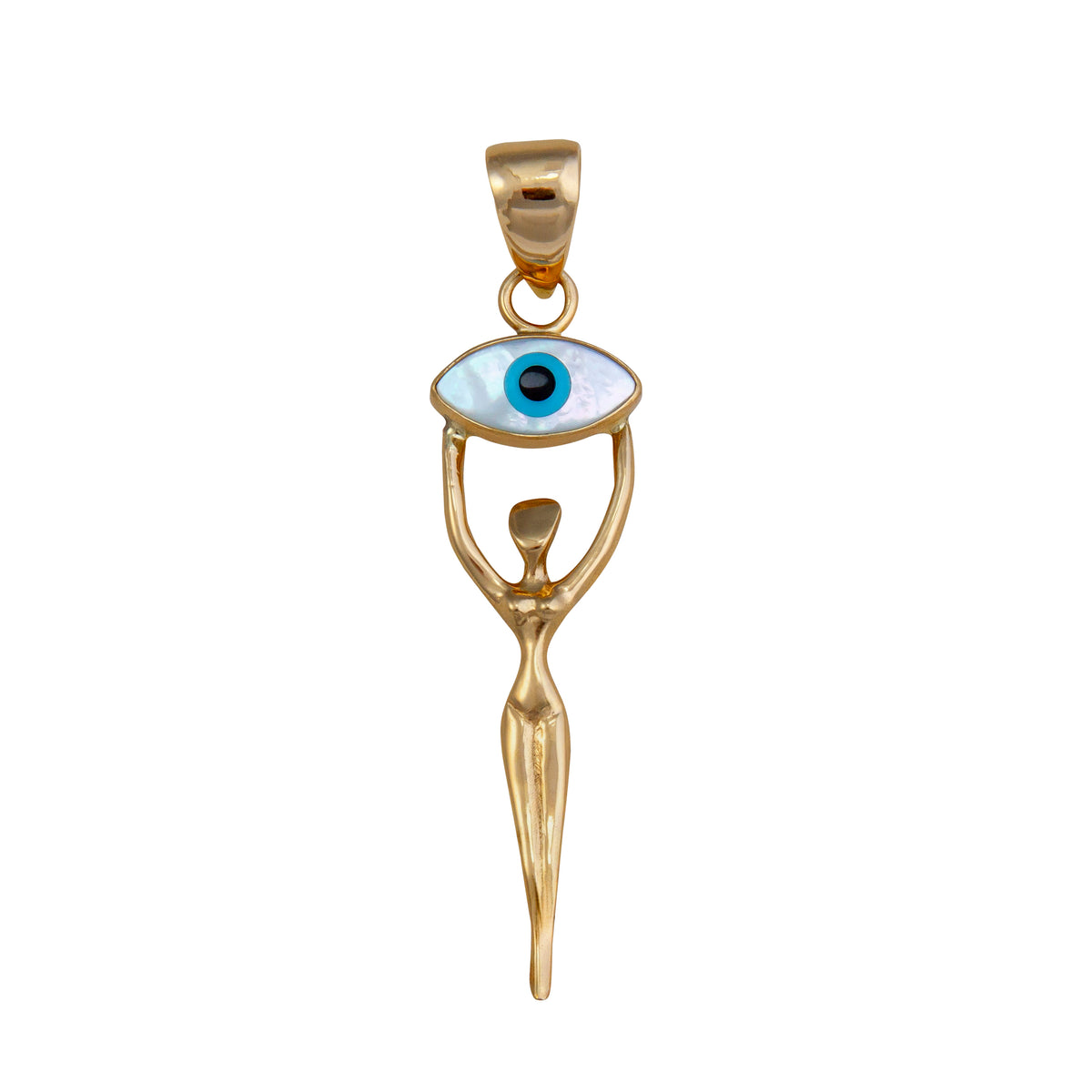Alchemia Mother of Pearl Evil Eye Goddess Pendant | Charles Albert Jewelry
