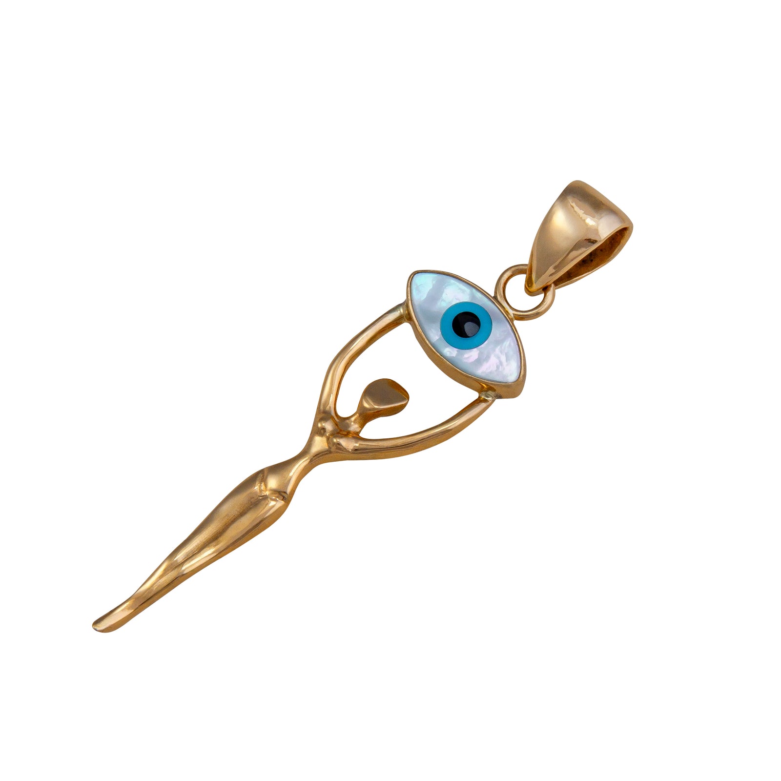 Alchemia Mother of Pearl Evil Eye Goddess Pendant | Charles Albert Jewelry