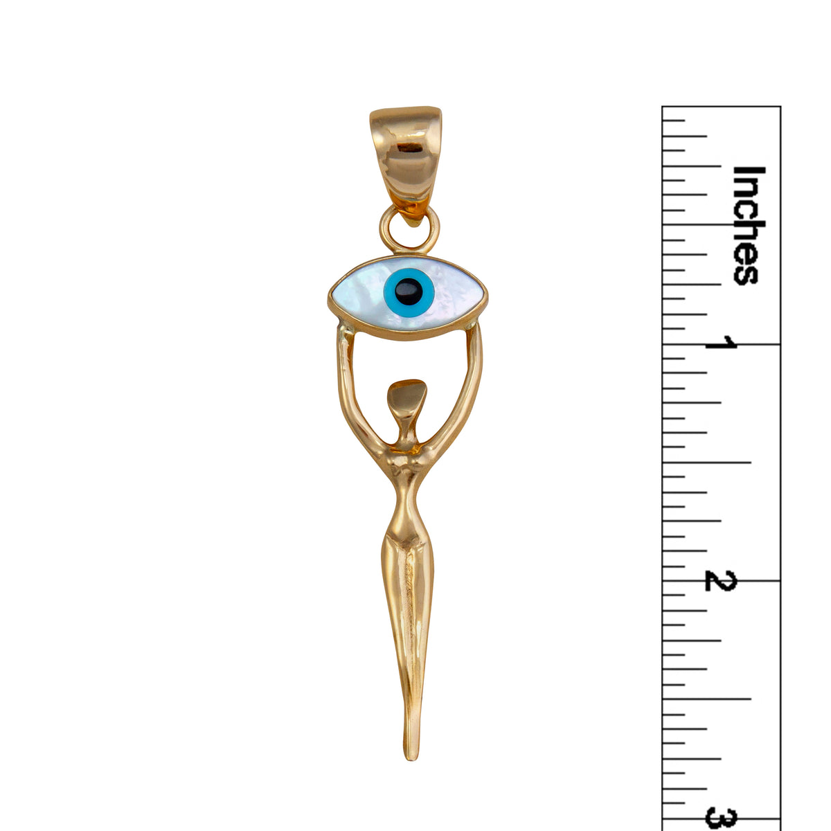 Alchemia Mother of Pearl Evil Eye Goddess Pendant | Charles Albert Jewelry