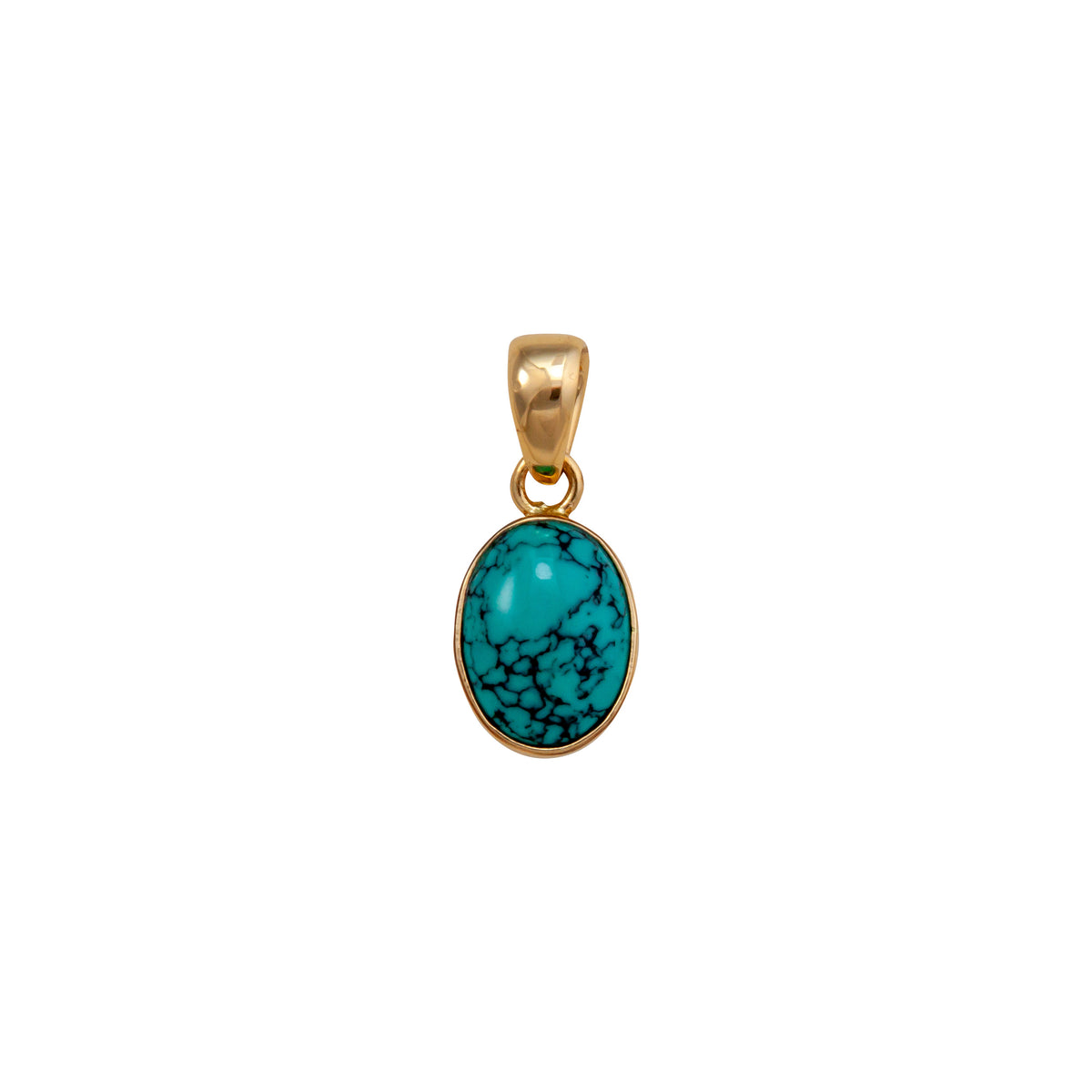 Alchemia Turquoise Petite Oval Pendant | Charles Albert Jewelry