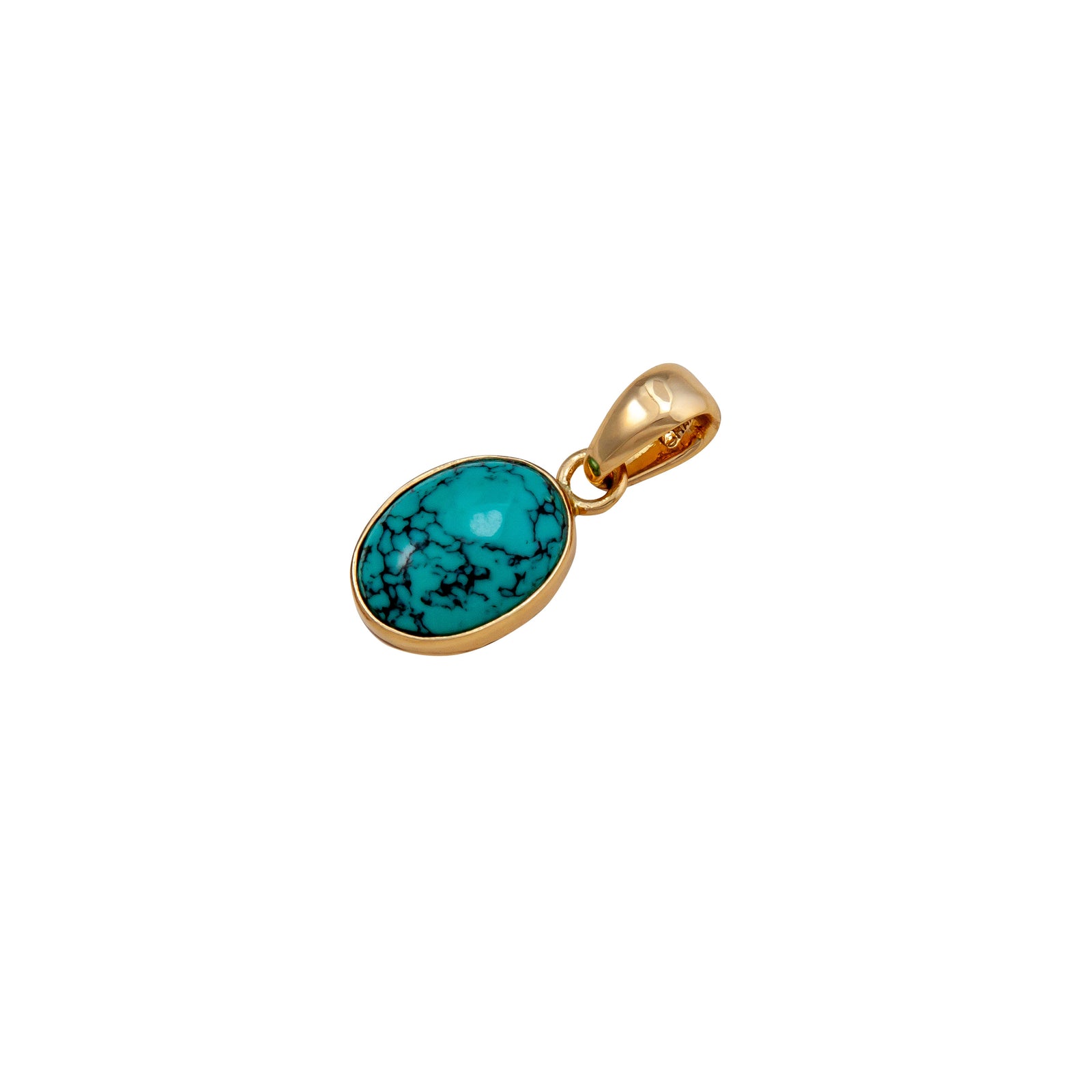 Alchemia Turquoise Petite Oval Pendant | Charles Albert Jewelry