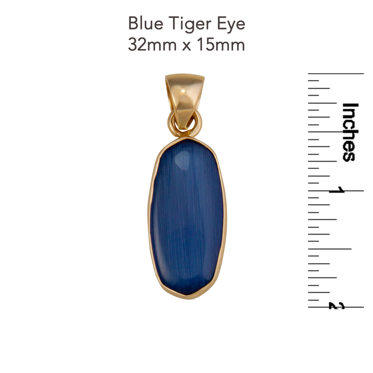 Alchemia Blue Tiger Eye Pendant | Charles Albert Jewelry