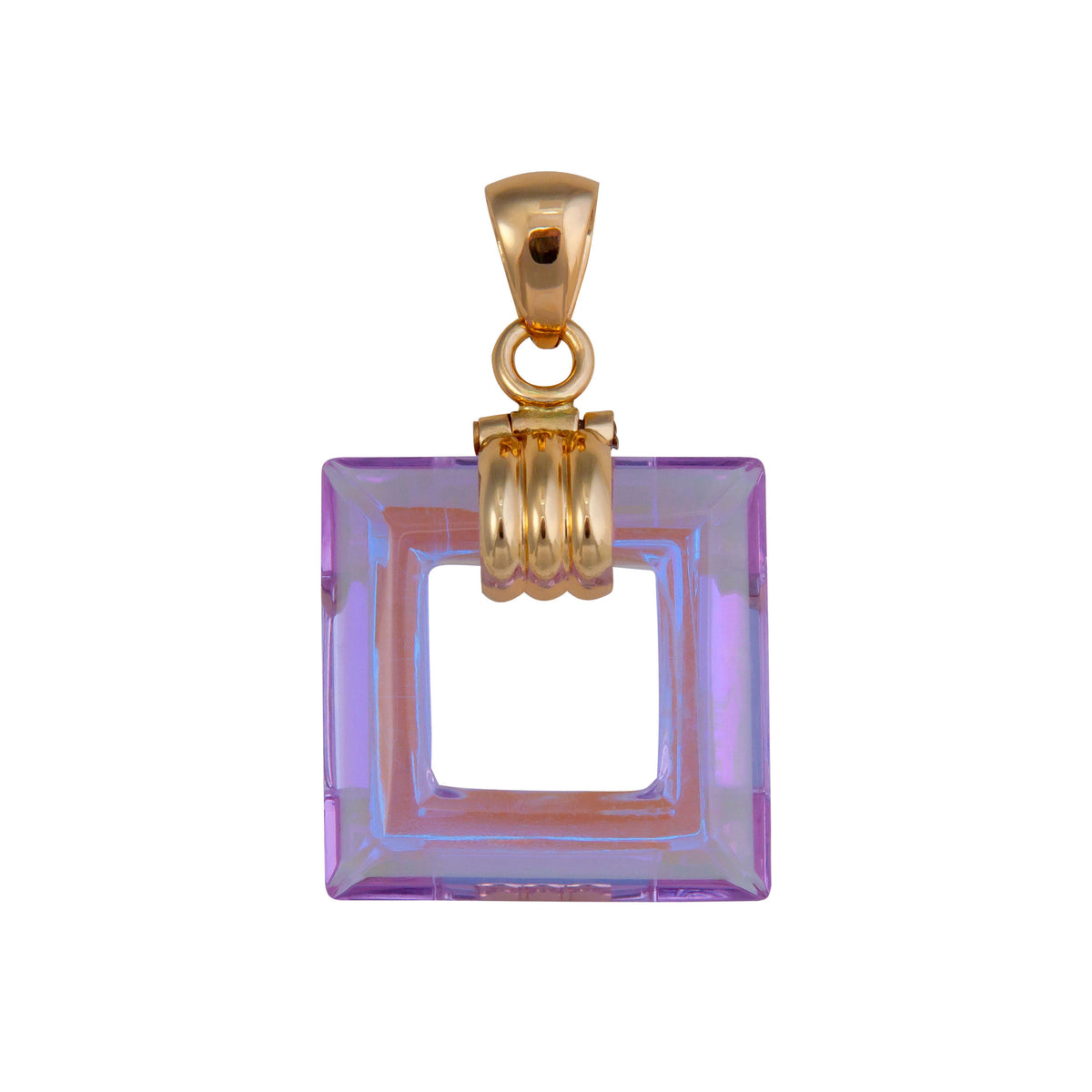 Alchemia Titanium Glass Square Pendant | Charles Albert Jewelry