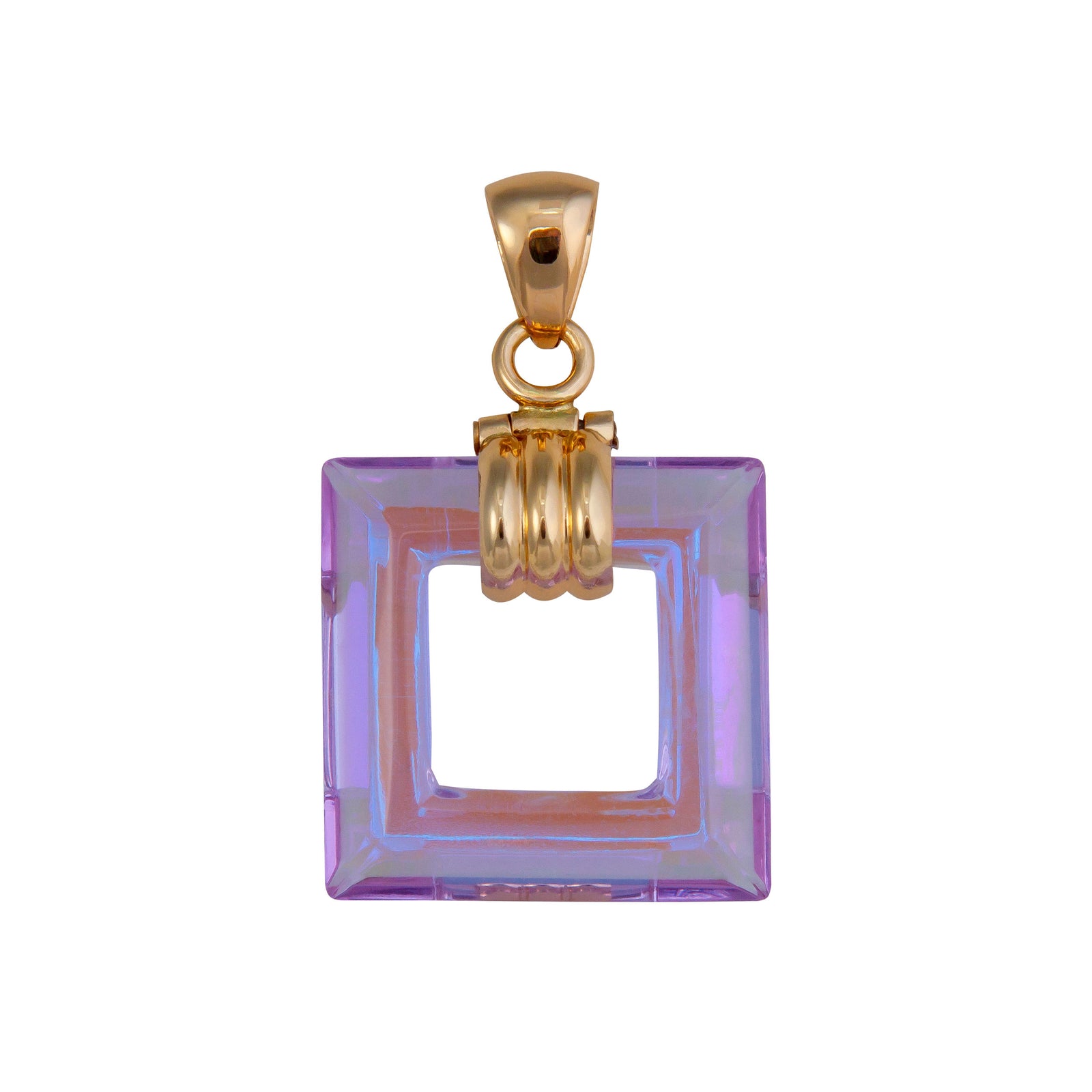 Alchemia Titanium Glass Square Pendant | Charles Albert Jewelry