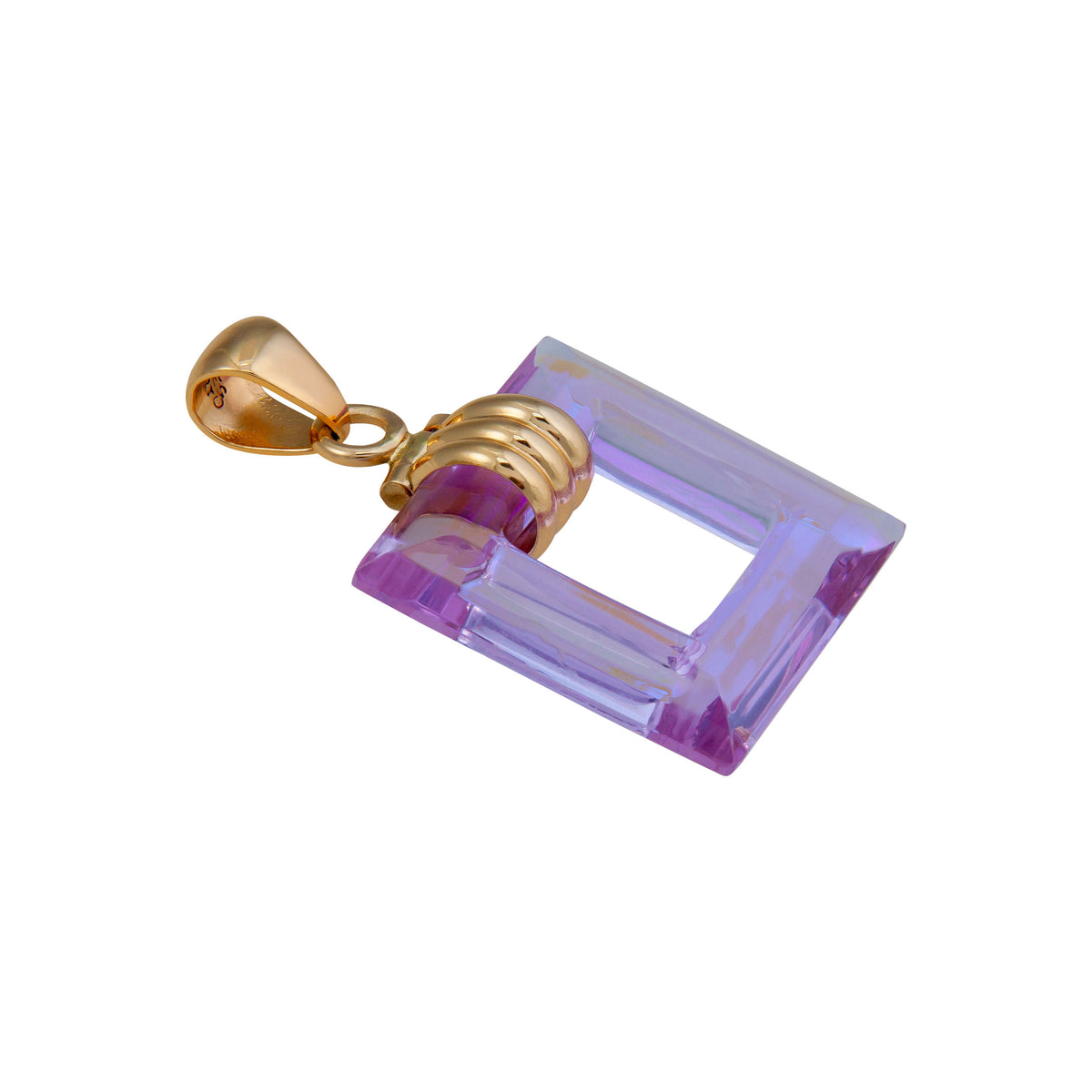 Alchemia Titanium Glass Square Pendant | Charles Albert Jewelry