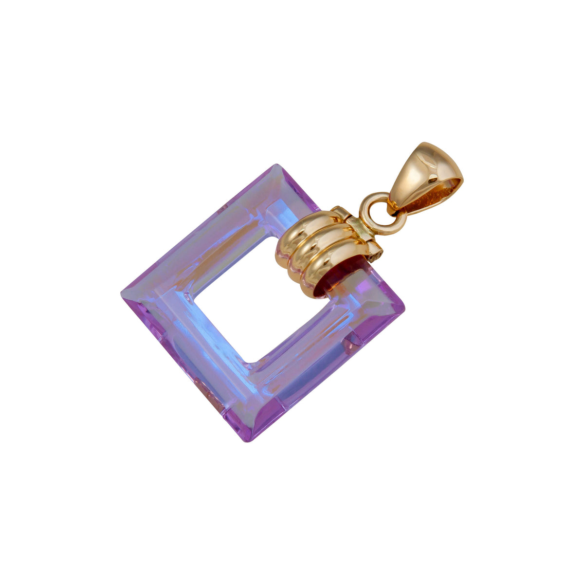 Alchemia Titanium Glass Square Pendant | Charles Albert Jewelry