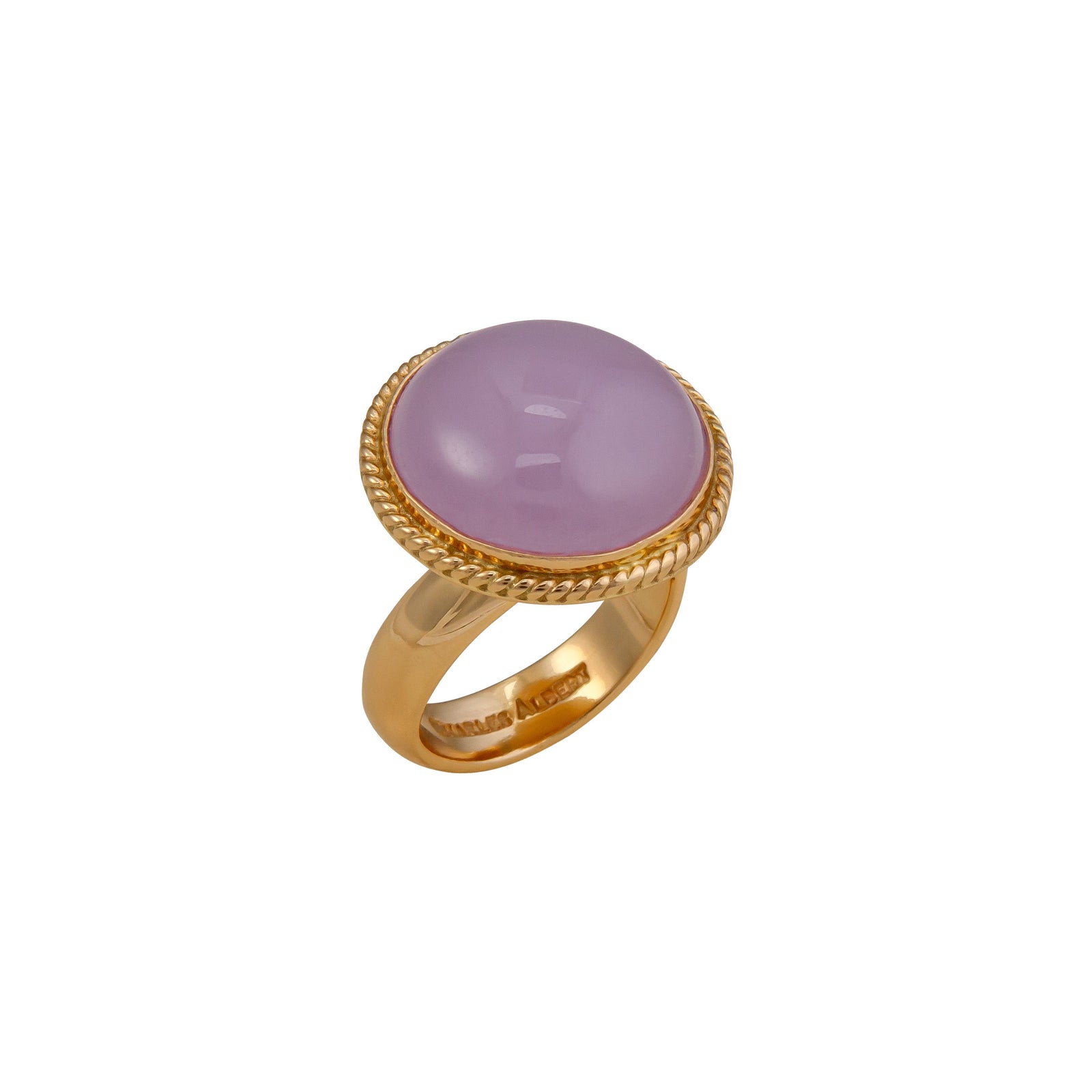 Alchemia Lilac Quartz Round Rope Adjustable Ring | Charles Albert Jewelry