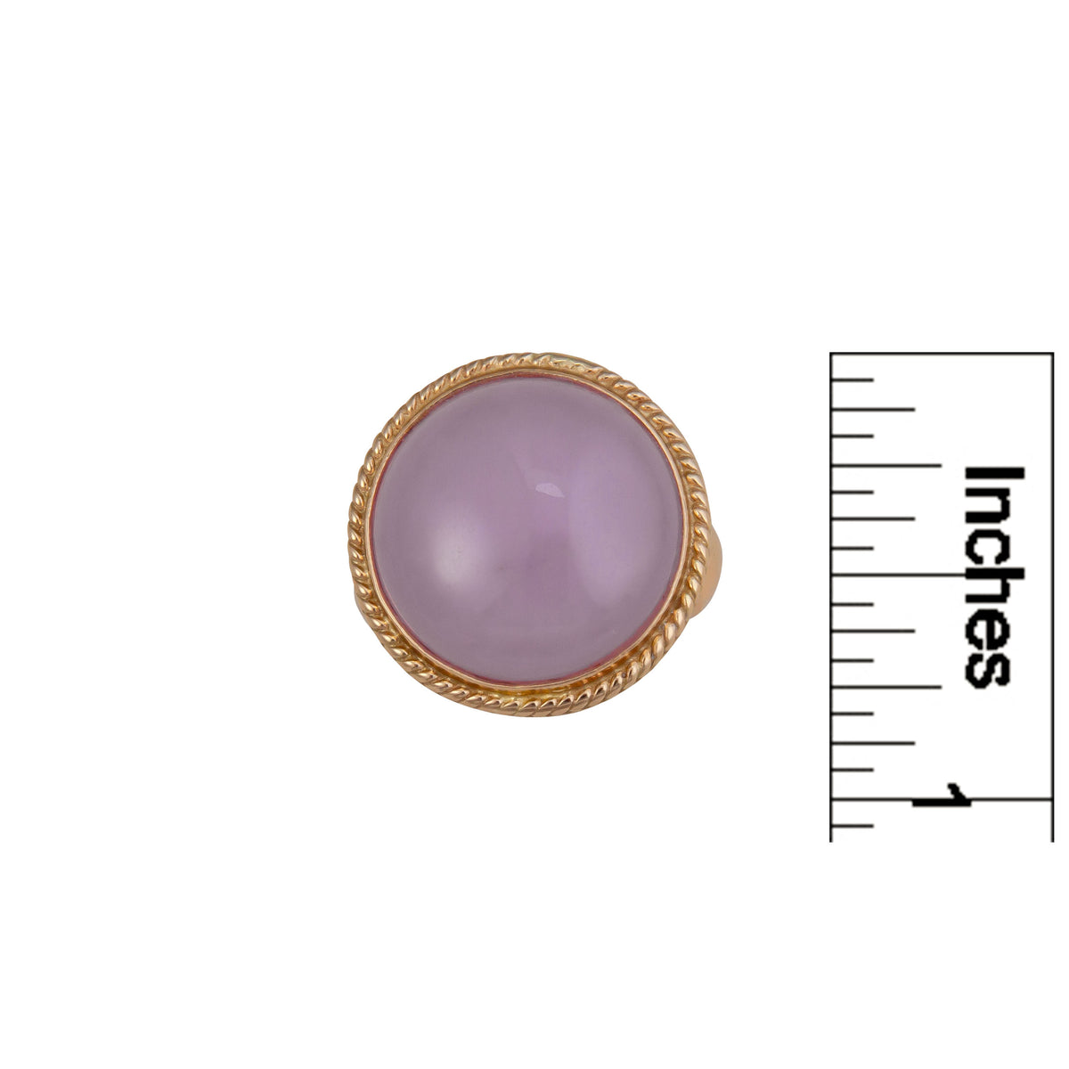Alchemia Lilac Quartz Round Rope Adjustable Ring | Charles Albert Jewelry