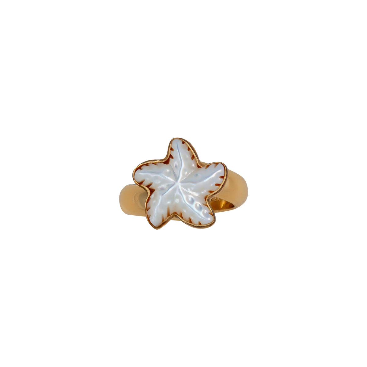 Alchemia Mother of Pearl Starfish Adjustable Ring | Charles Albert Jewelry