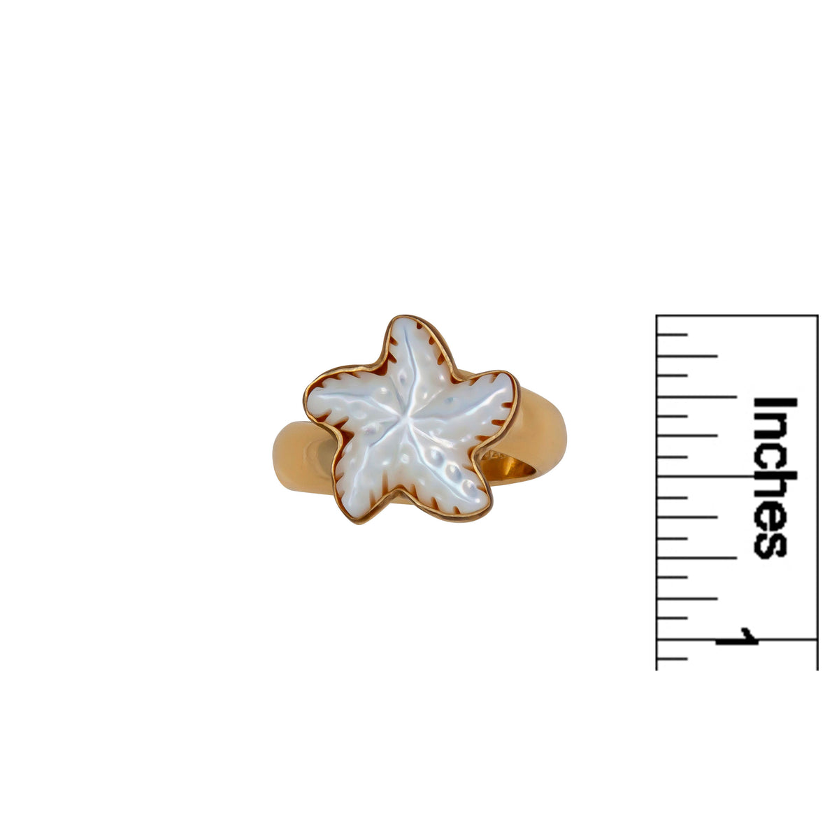 Alchemia Mother of Pearl Starfish Adjustable Ring | Charles Albert Jewelry