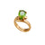 Alchemia Lab Created Peridot Prong Set Adjustable Ring | Charles Albert Jewelry