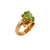 Alchemia Lab Created Peridot Prong Set Adjustable Ring | Charles Albert Jewelry