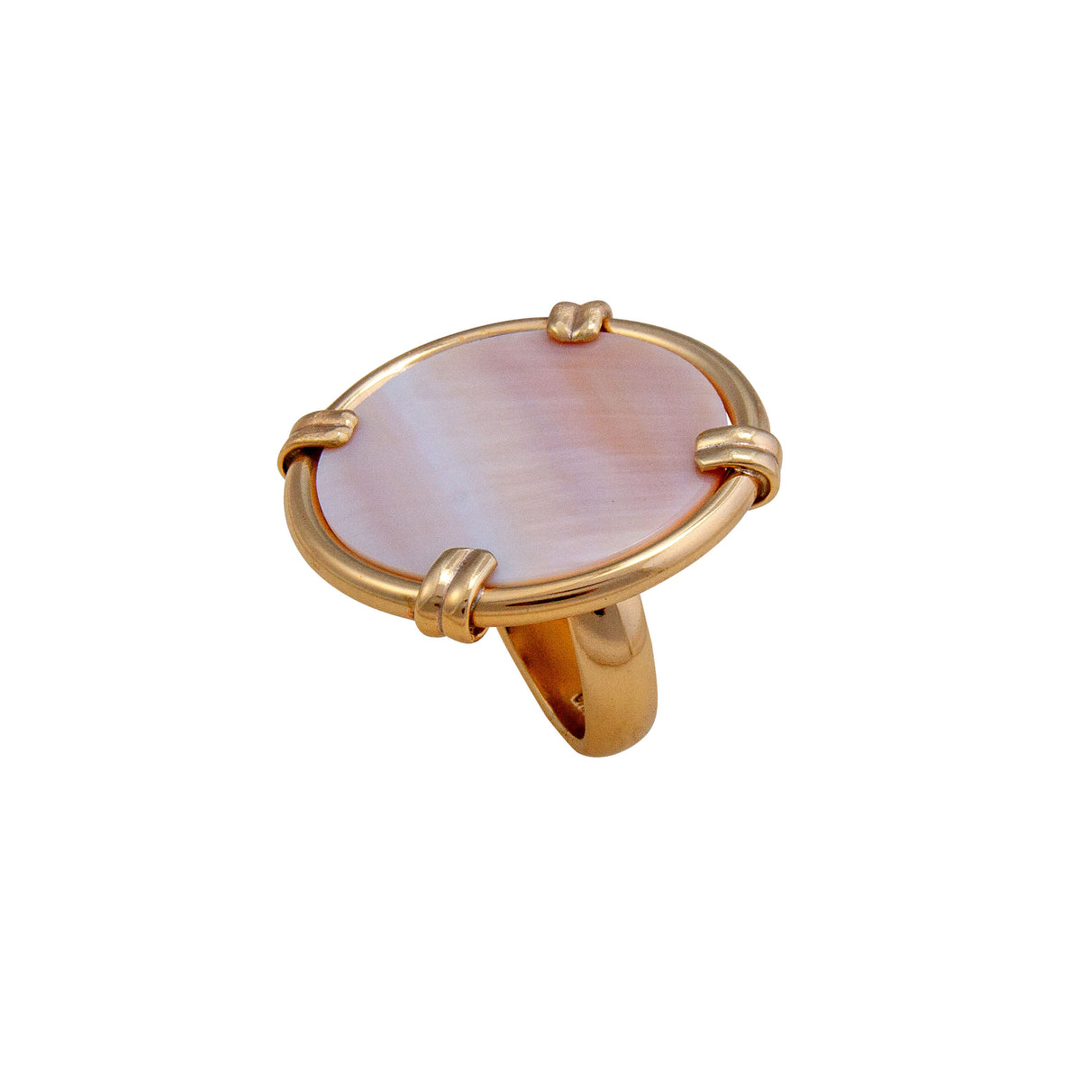 Alchemia Mother of Pearl Adjustable Prong Ring - Large | Charles Albert Jewelry