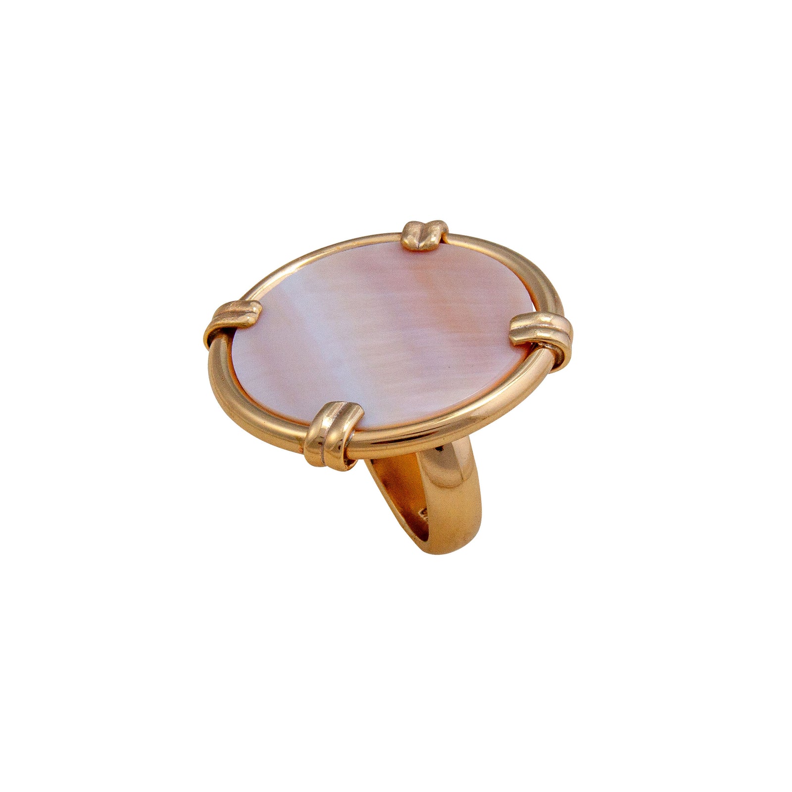 Alchemia Mother of Pearl Adjustable Prong Ring - Large | Charles Albert Jewelry