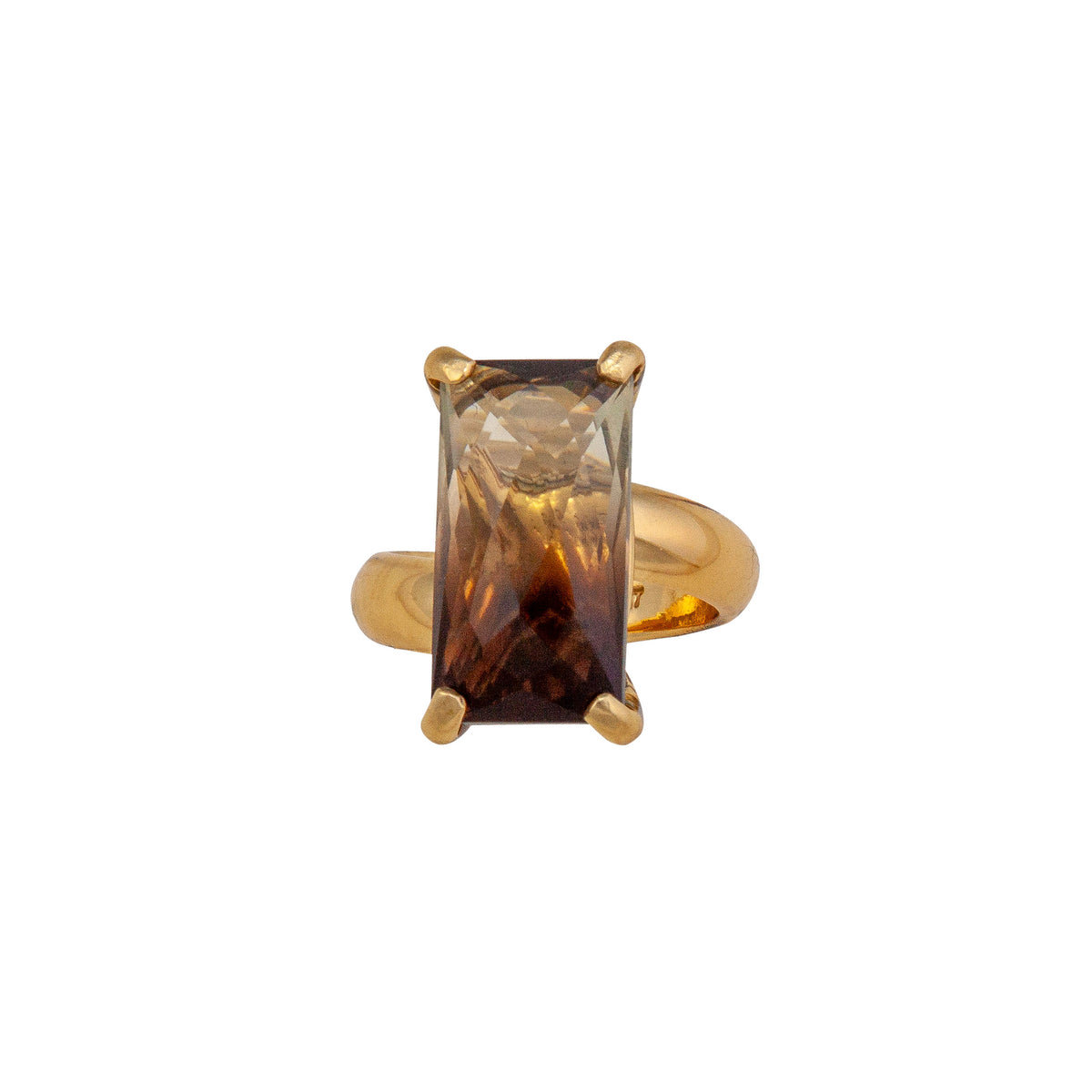 Alchemia Bi-Color Quartz Prong Set Ring | Charles Albert Jewelry