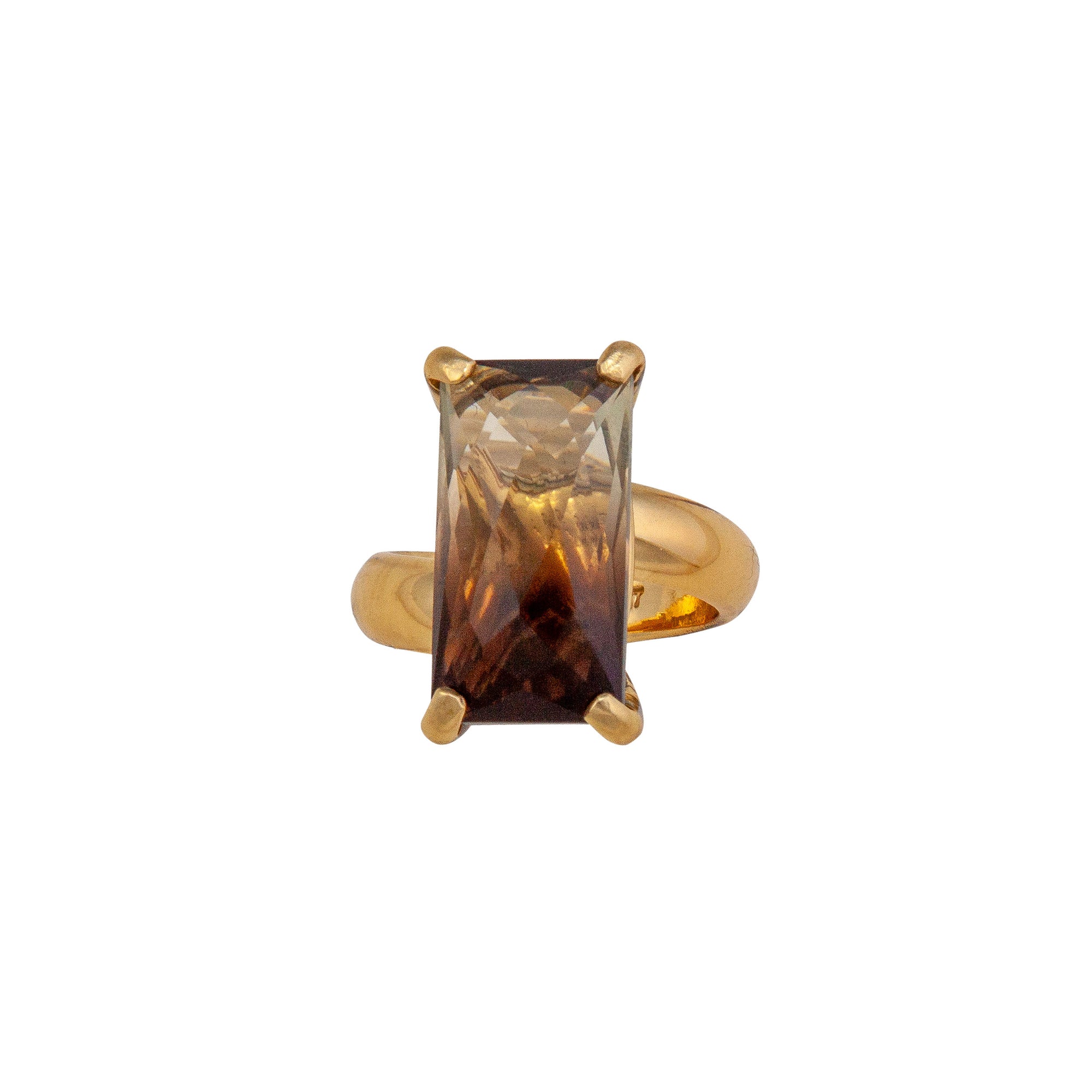 Alchemia Bi-Color Quartz Prong Set Ring | Charles Albert Jewelry