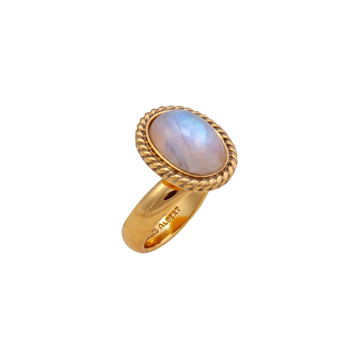 Alchemia Rainbow Moonstone Rope Adjustable Ring | Charles Albert Jewelry