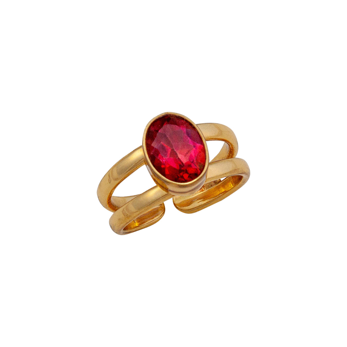 Alchemia Lab Created Ruby Adjustable Cuff Ring | Charles Albert Jewelry