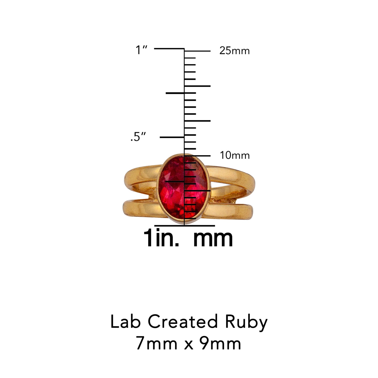 Alchemia Lab Created Ruby Adjustable Cuff Ring | Charles Albert Jewelry