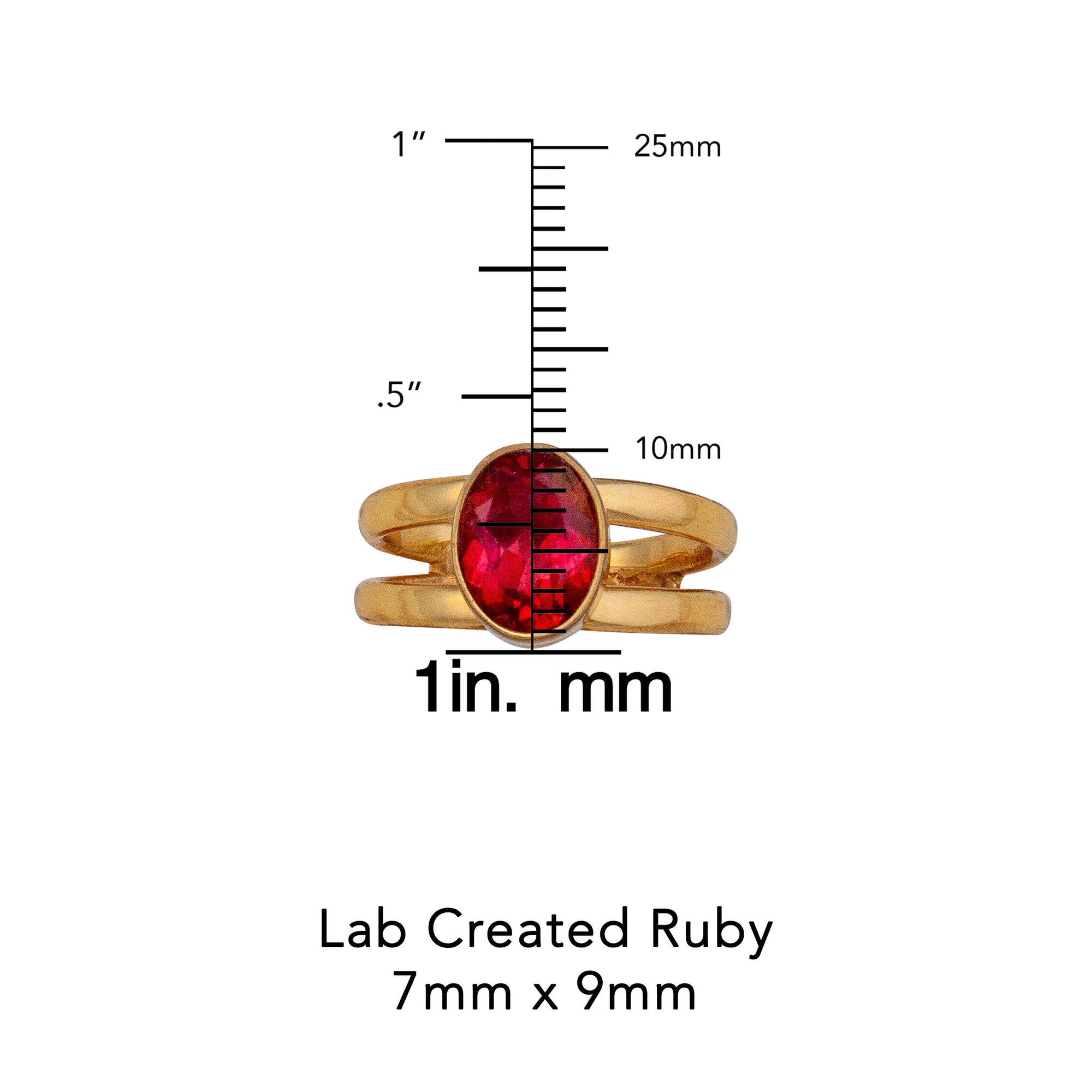 Alchemia Lab Created Ruby Adjustable Cuff Ring | Charles Albert Jewelry