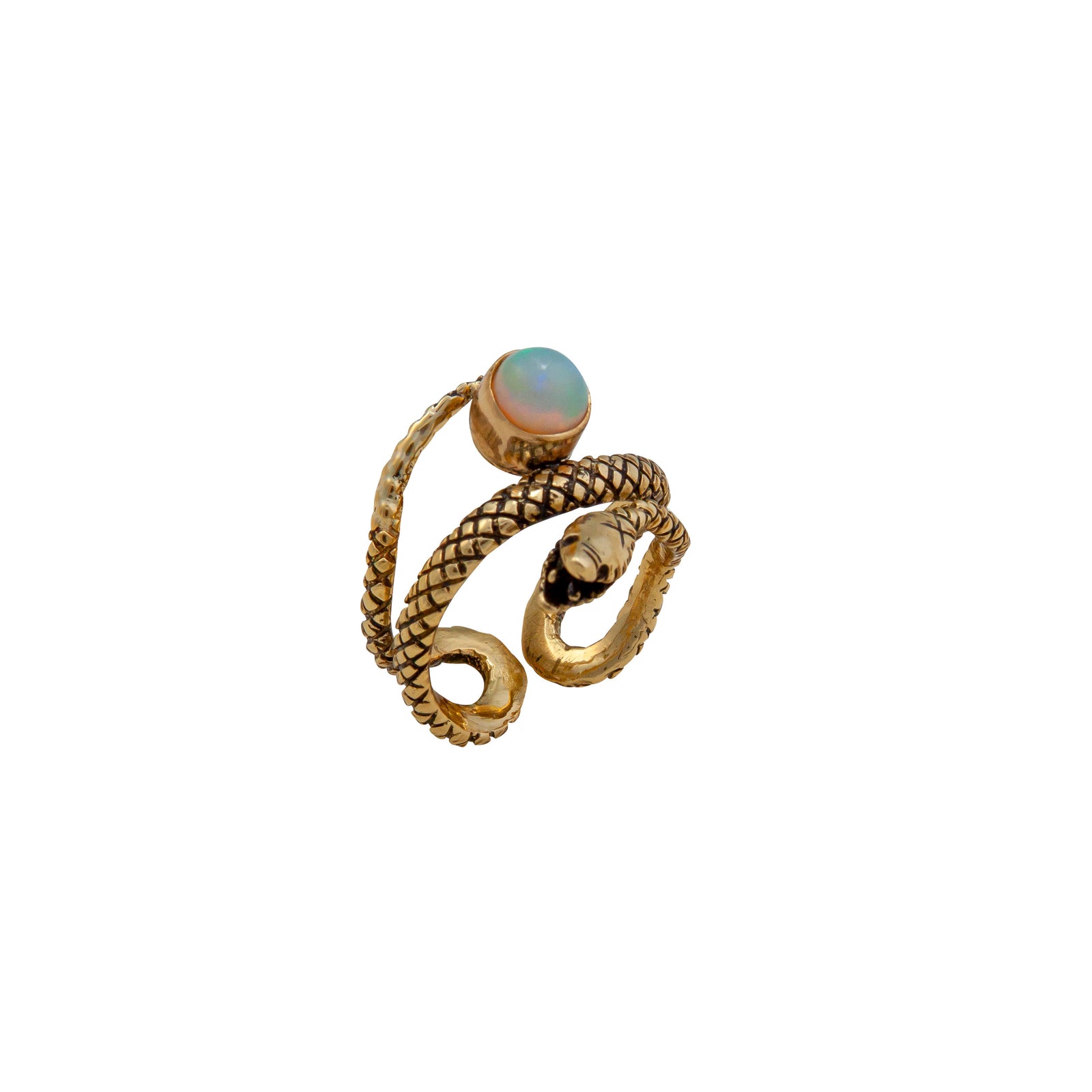 Alchemia Ethiopian Opal Snake Adjustable Ring | Charles Albert Jewelry
