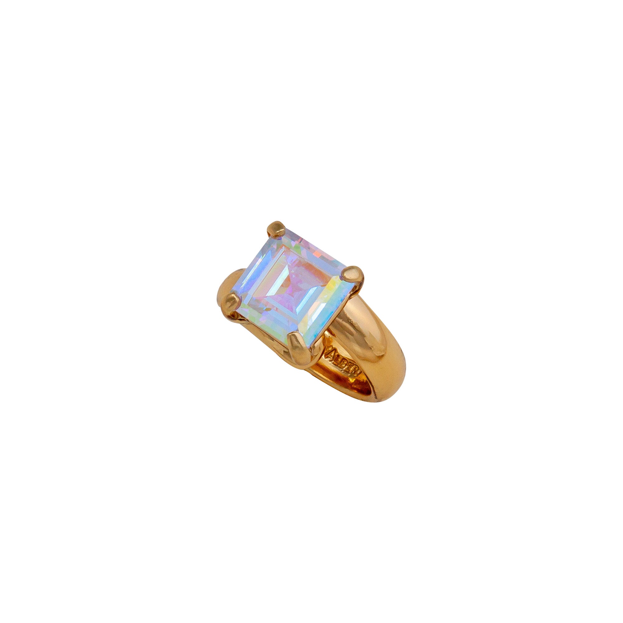 Alchemia Mercury Mist Square Prong Set Adjustable Ring | Charles Albert Jewelry