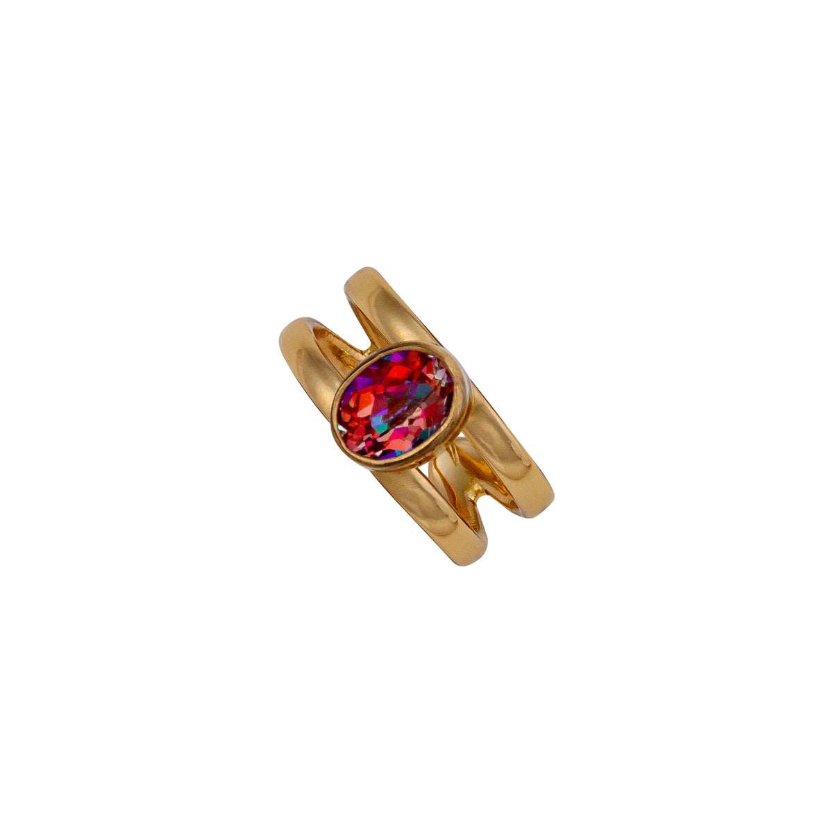 Alchemia Titanium Treated Quartz Adjustable Ring | Charles Albert Jewelry