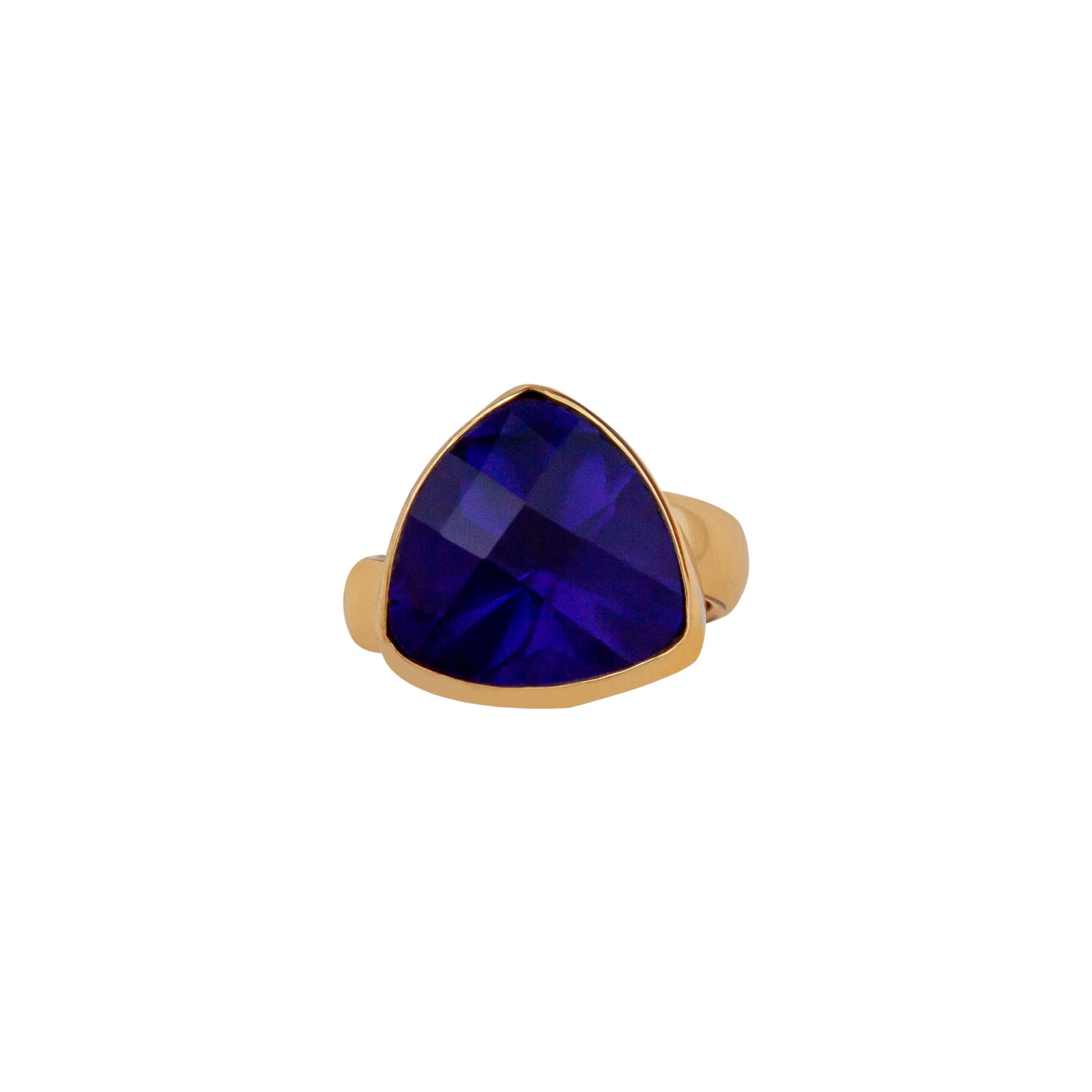 Alchemia Lab Created Tanzanite Trillion Adjustable Ring | Charles Albert Jewelry