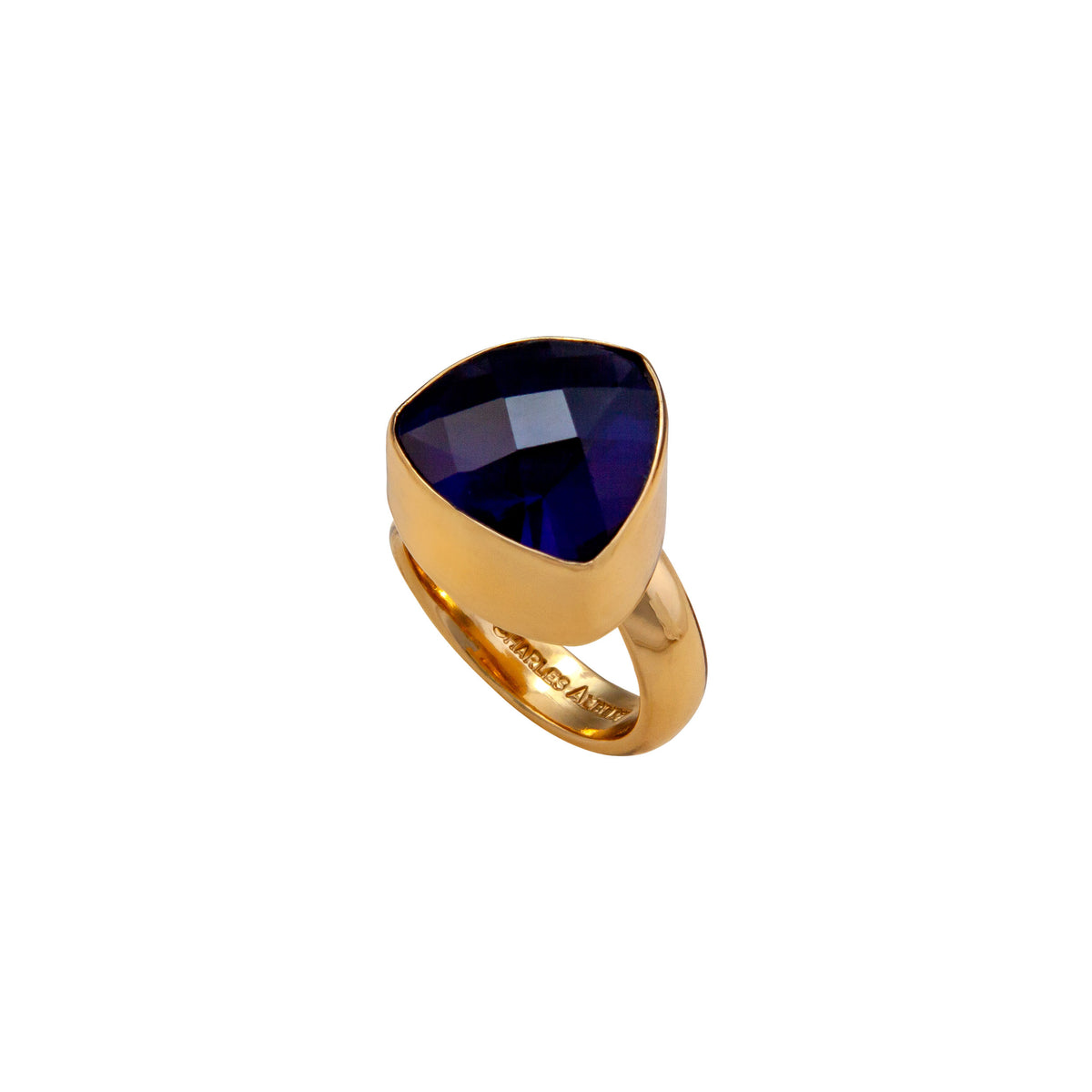 Alchemia Lab Created Tanzanite Trillion Adjustable Ring | Charles Albert Jewelry
