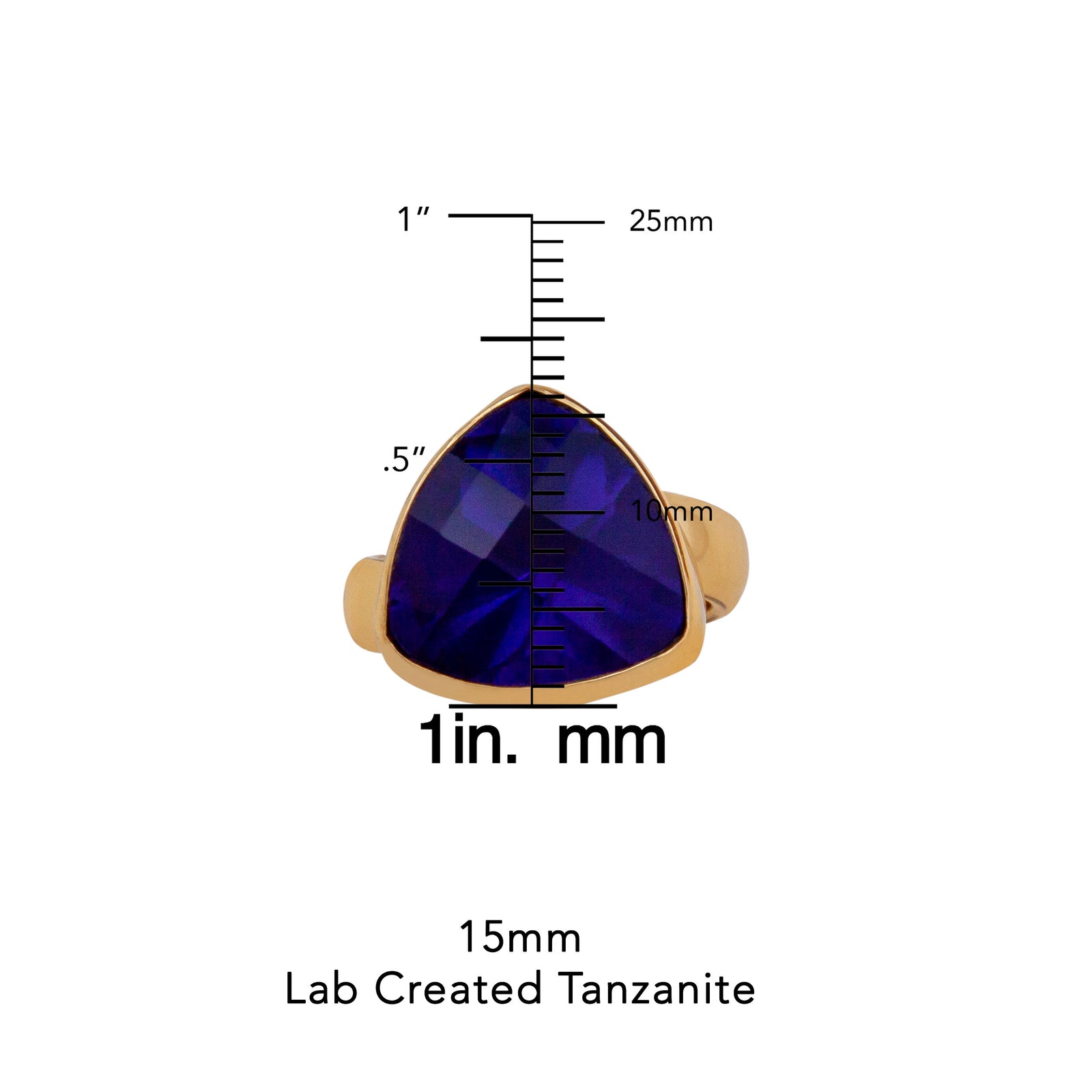 Alchemia Lab Created Tanzanite Trillion Adjustable Ring | Charles Albert Jewelry
