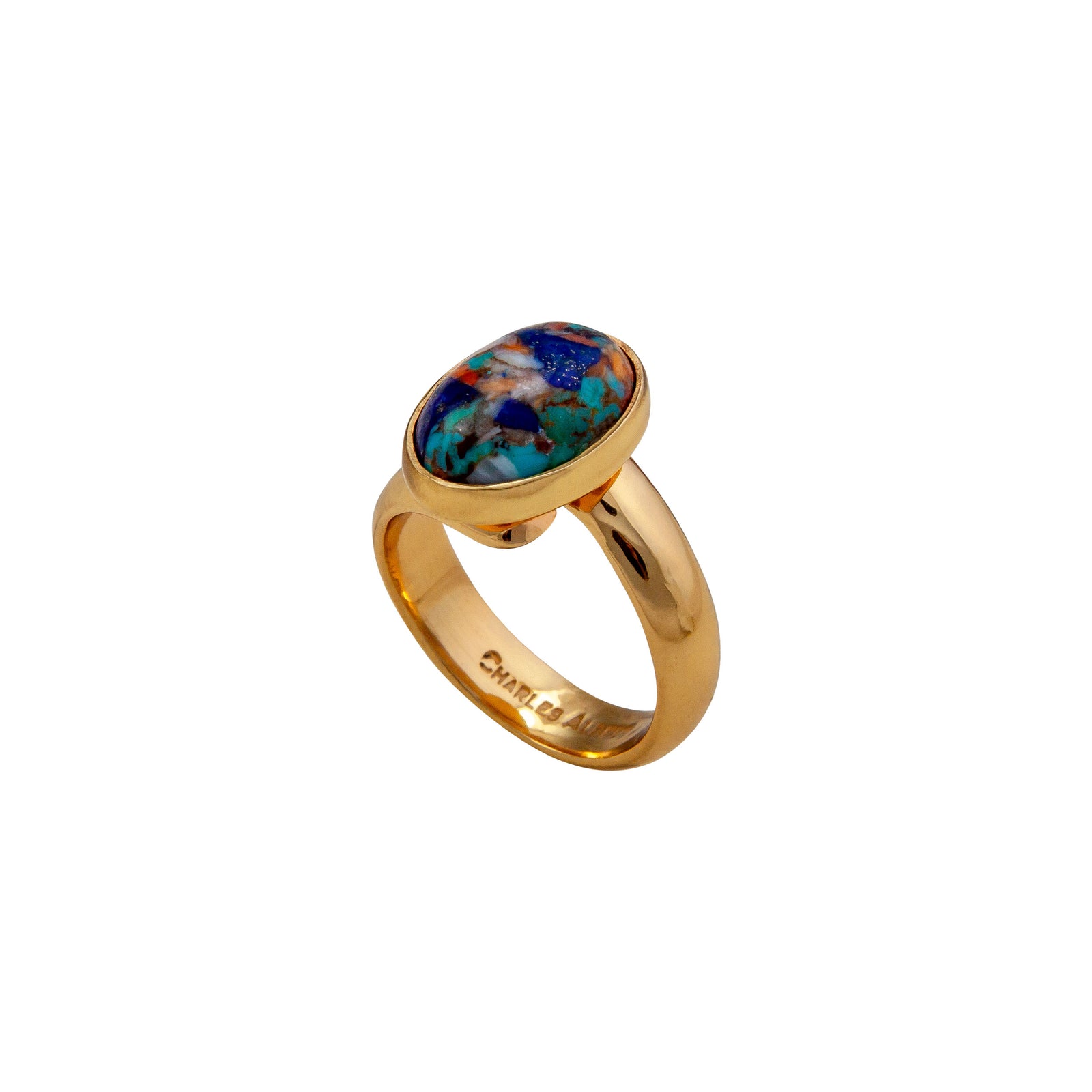 Alchemia Turquoise, Lapis and Shell Adjustable Ring | Charles Albert Jewelry