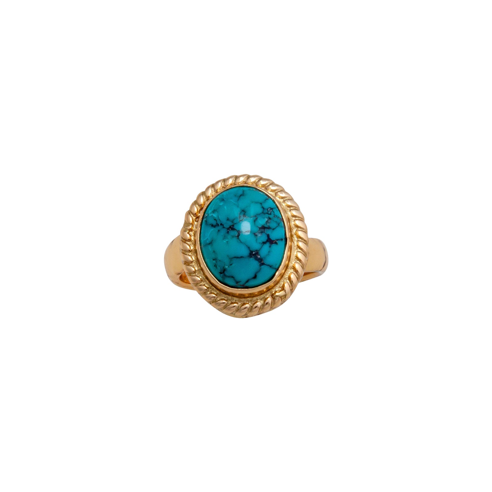 Alchemia Turquoise Oval Rope Adjustable Ring | Charles Albert Jewelry