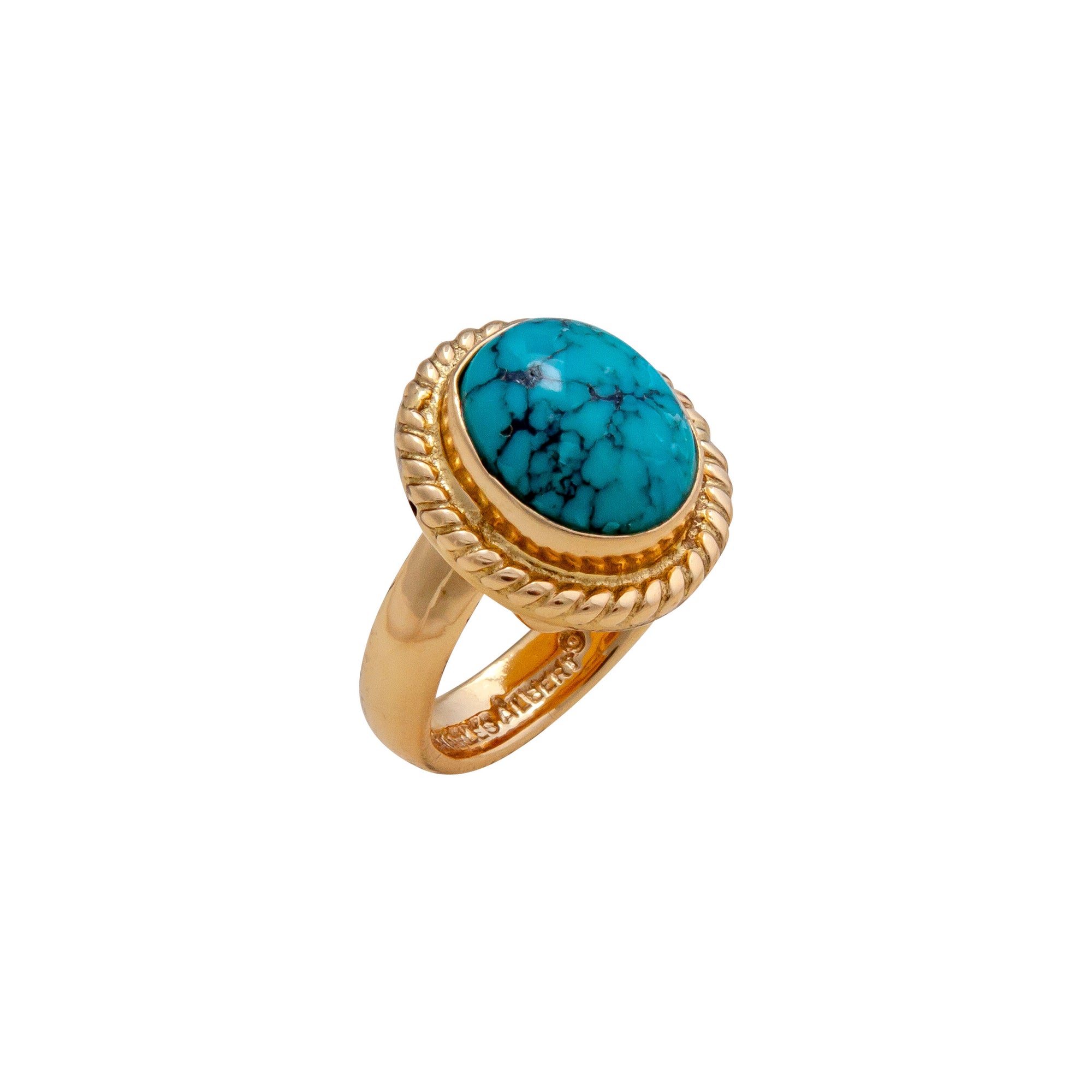 Alchemia Turquoise Oval Rope Adjustable Ring | Charles Albert Jewelry