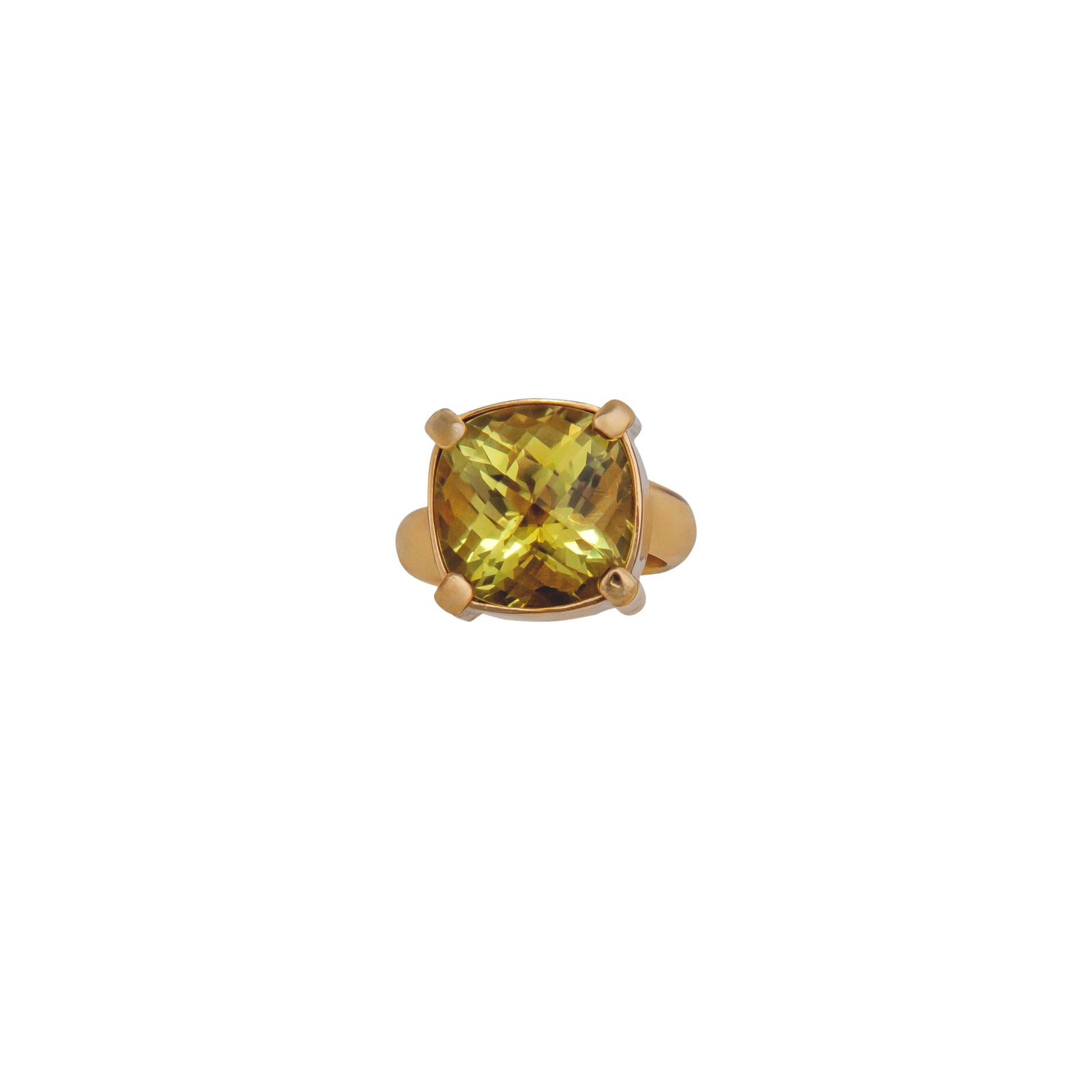 Alchemia Lemon Citrine Prong and Bezel Set Adjustable Ring | Charles Albert Jewelry