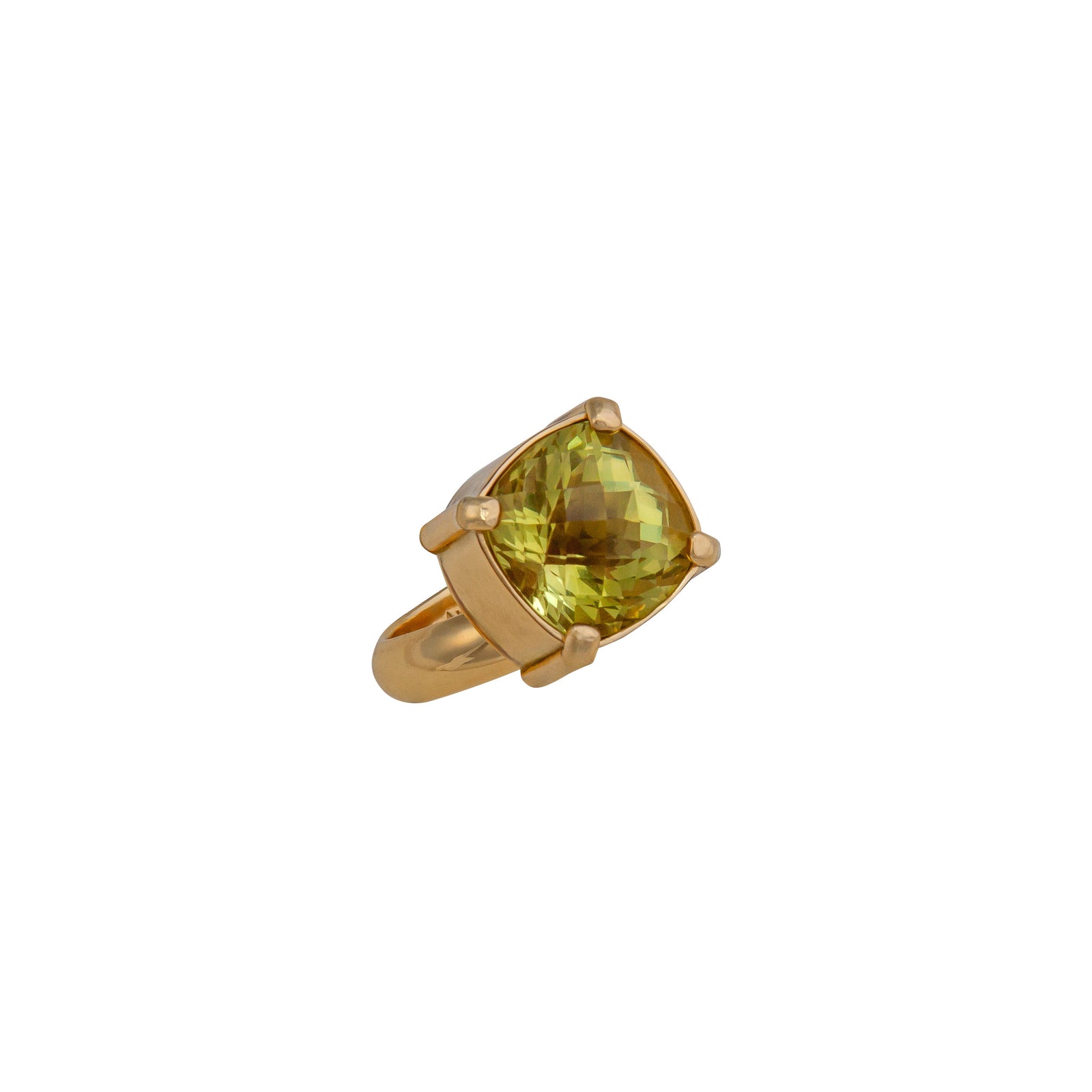Alchemia Lemon Citrine Prong and Bezel Set Adjustable Ring | Charles Albert Jewelry