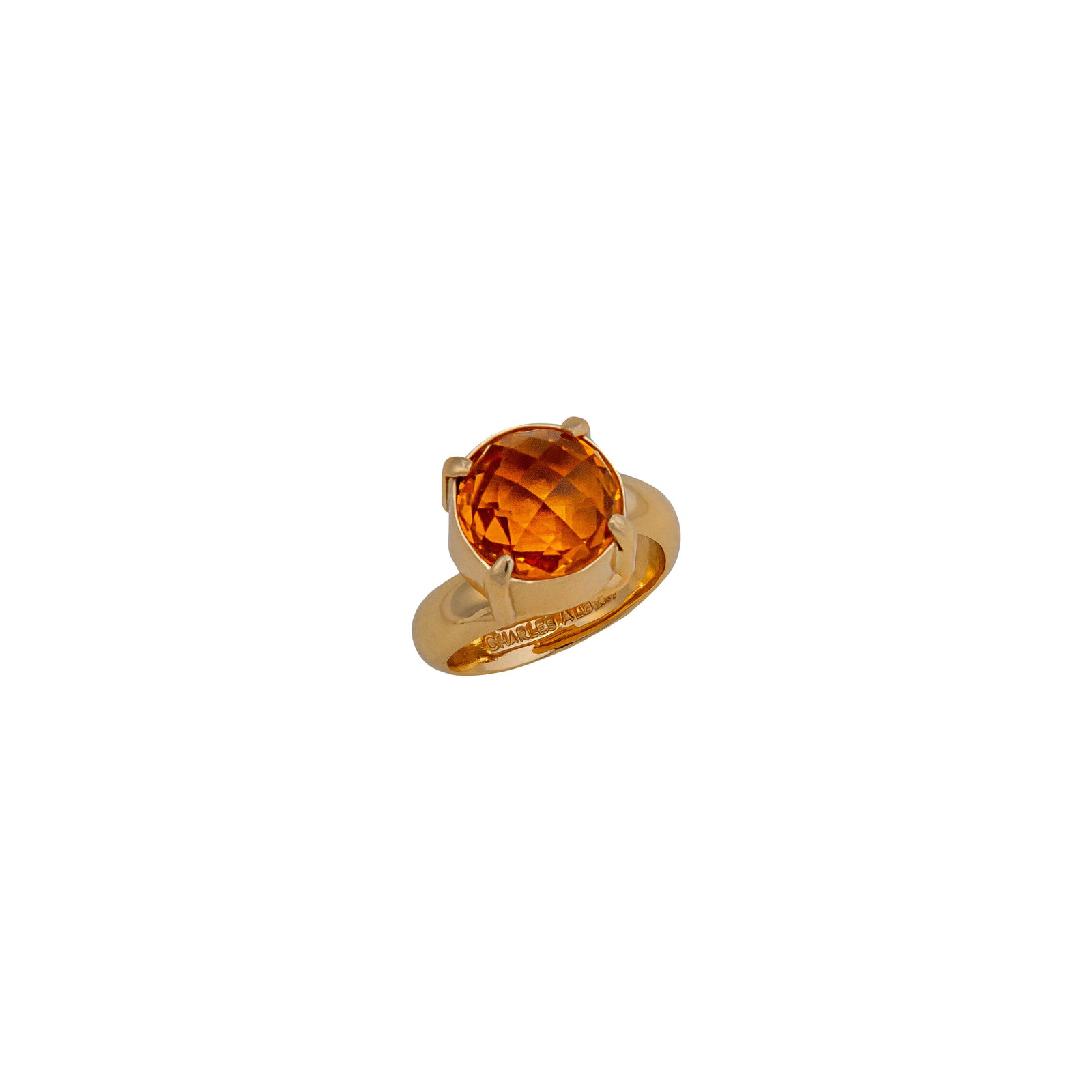 Alchemia Citrine Prong and Bezel Set Adjustable Ring | Charles Albert Jewelry