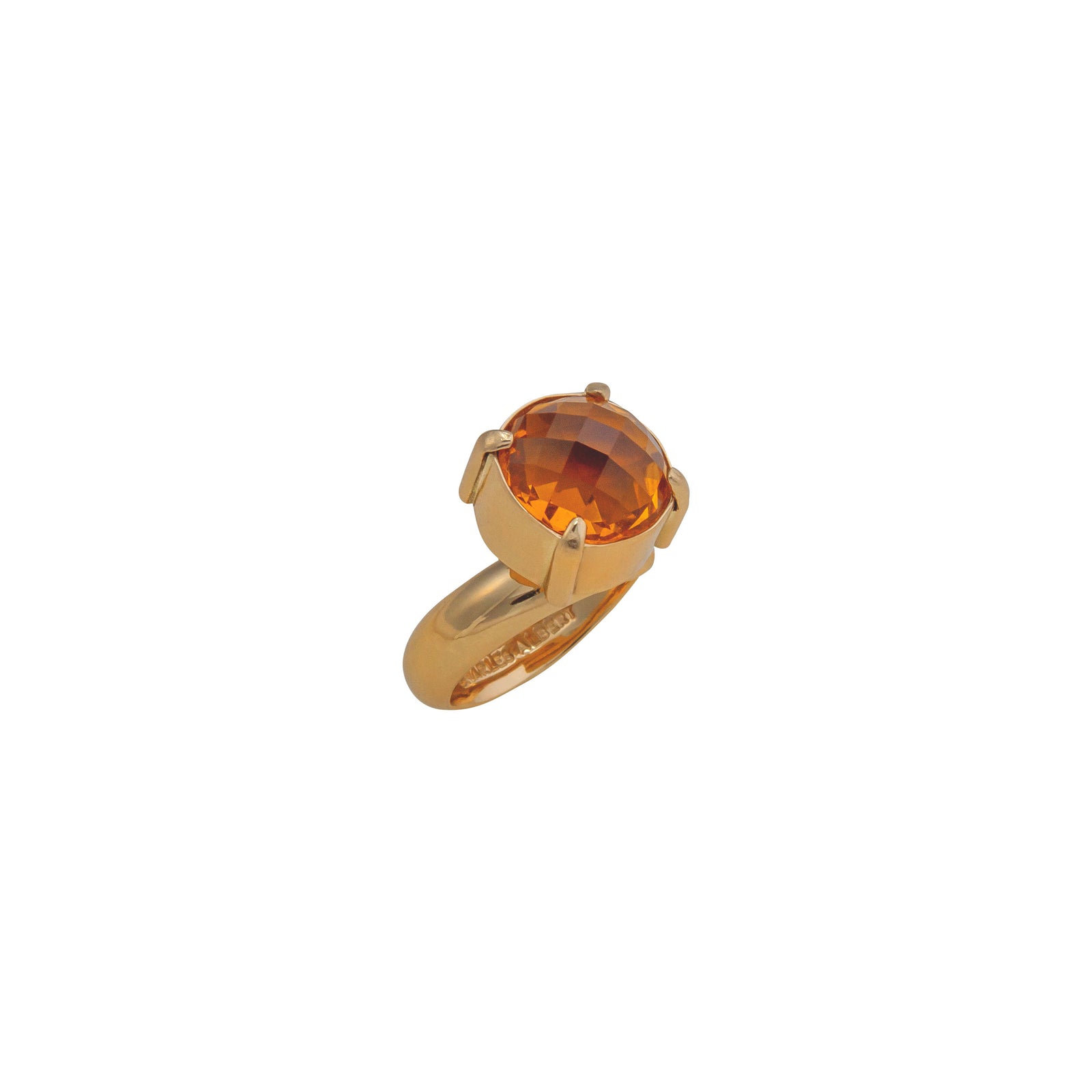 Alchemia Citrine Prong and Bezel Set Adjustable Ring | Charles Albert Jewelry