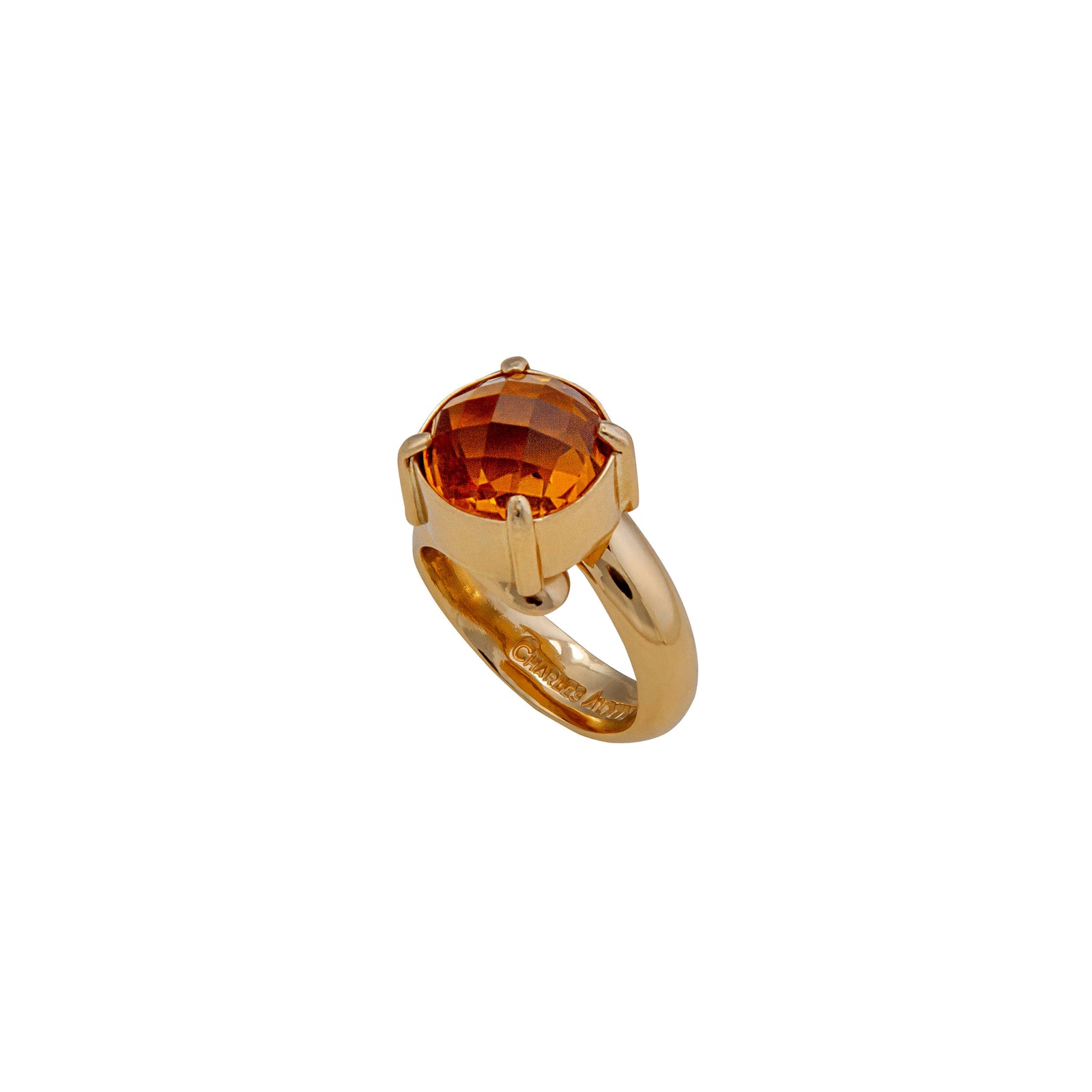 Alchemia Citrine Prong and Bezel Set Adjustable Ring | Charles Albert Jewelry